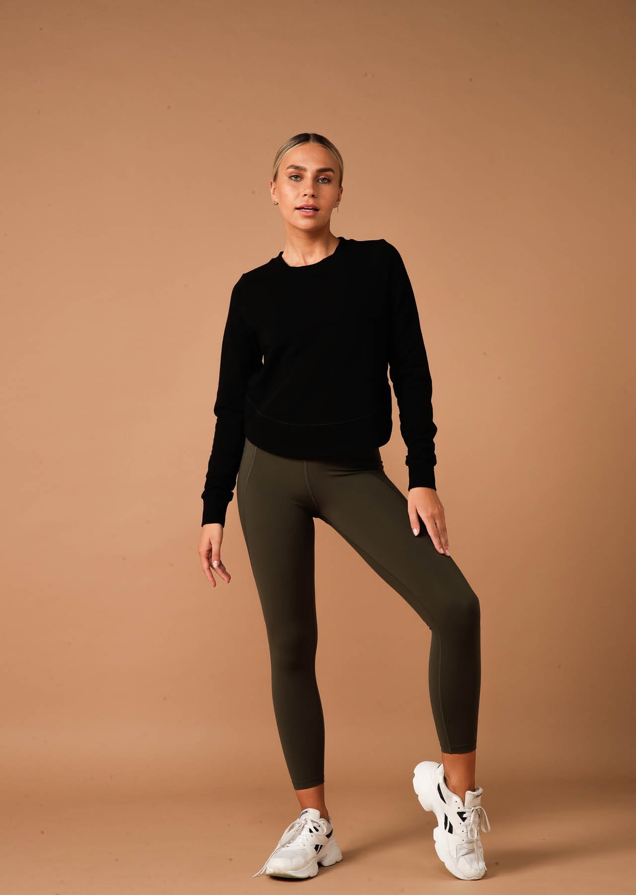 Lorna Jane Throw Over Active Long Sleeve Top - Black