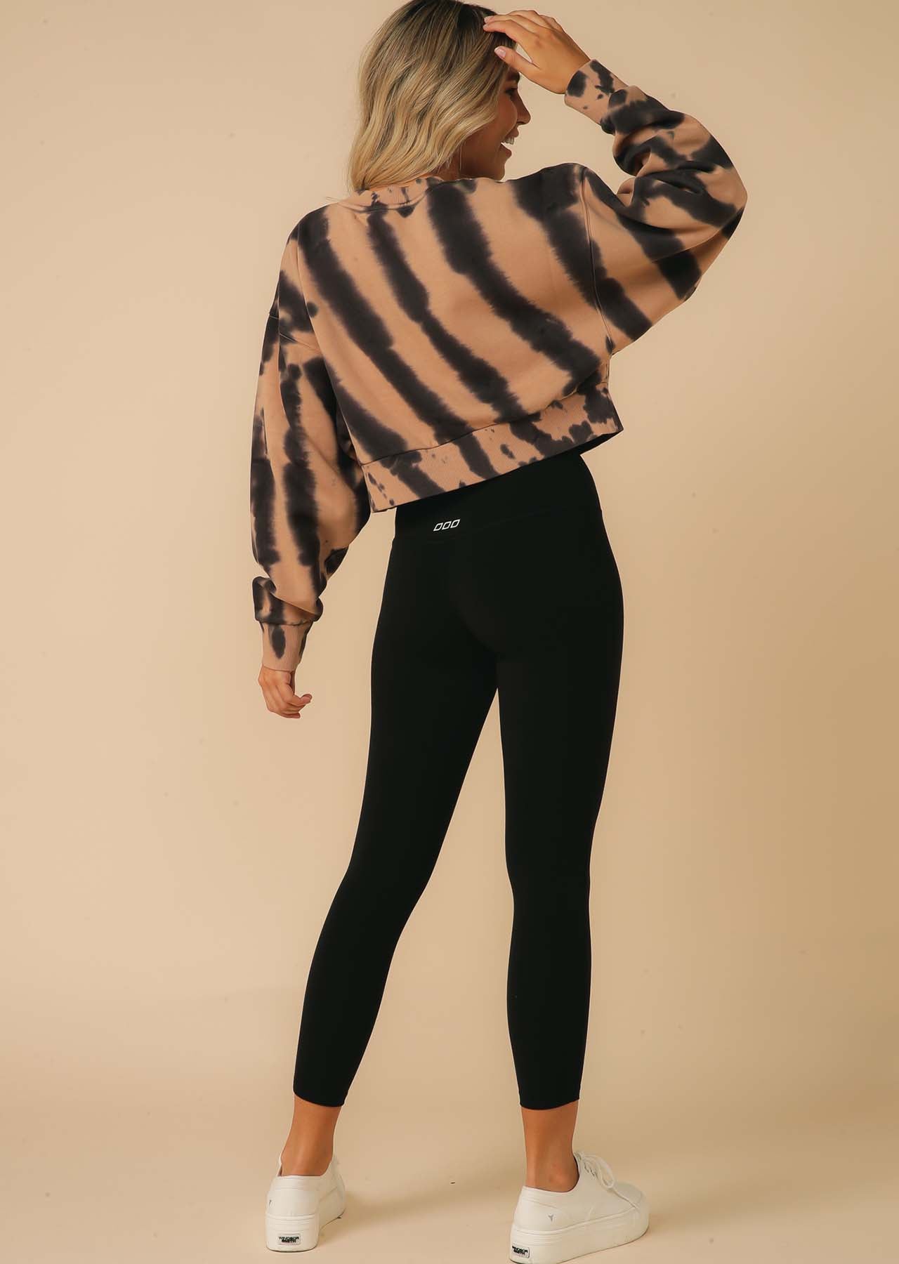 Lorna Jane Haze Sweat - Biscuit Volcano Tie Dye
