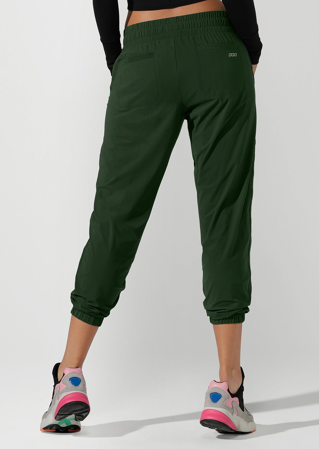 Lorna Jane Barre Ankle Biter Active Pants - Fig Green
