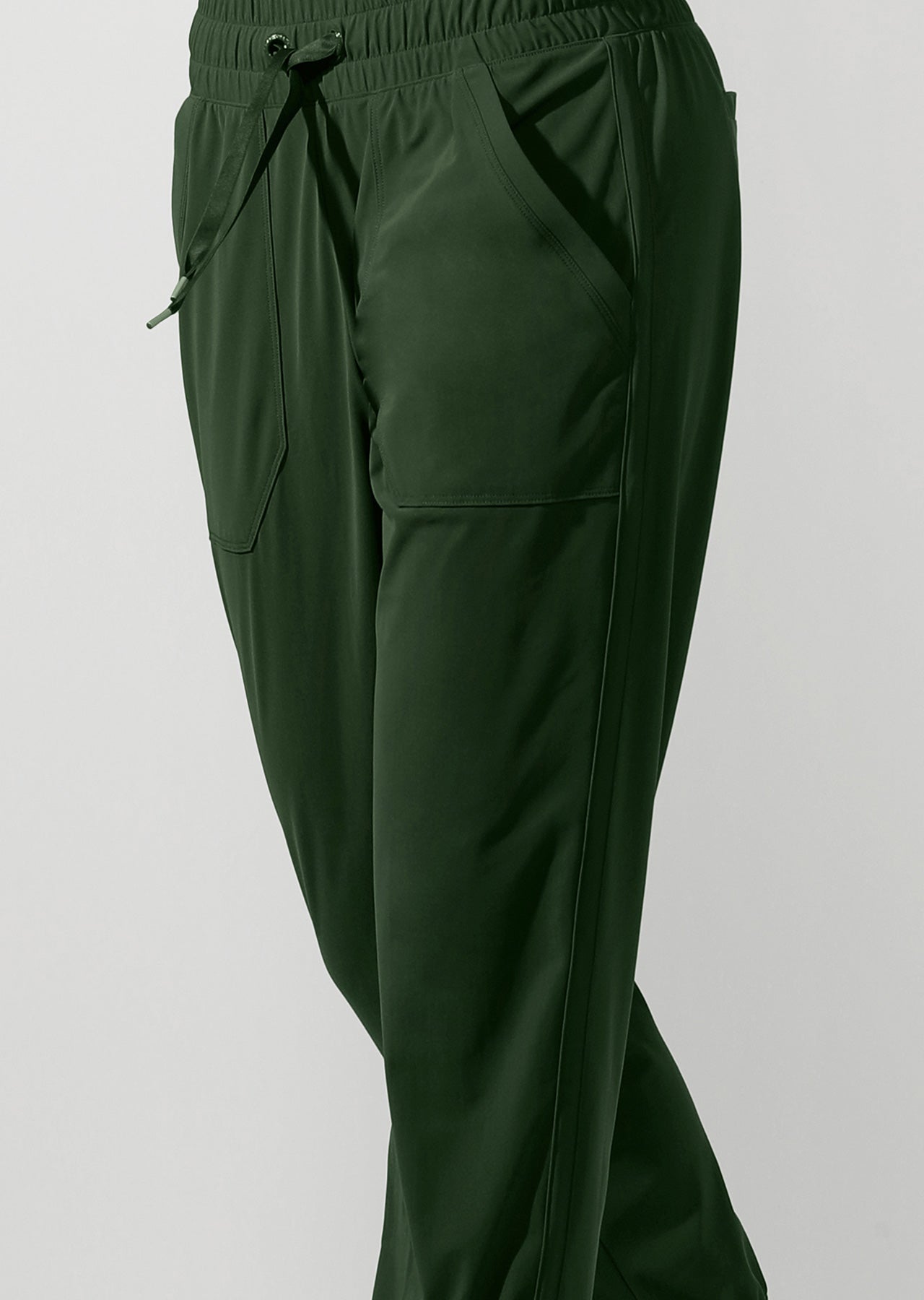 Lorna Jane Barre Ankle Biter Active Pants - Fig Green