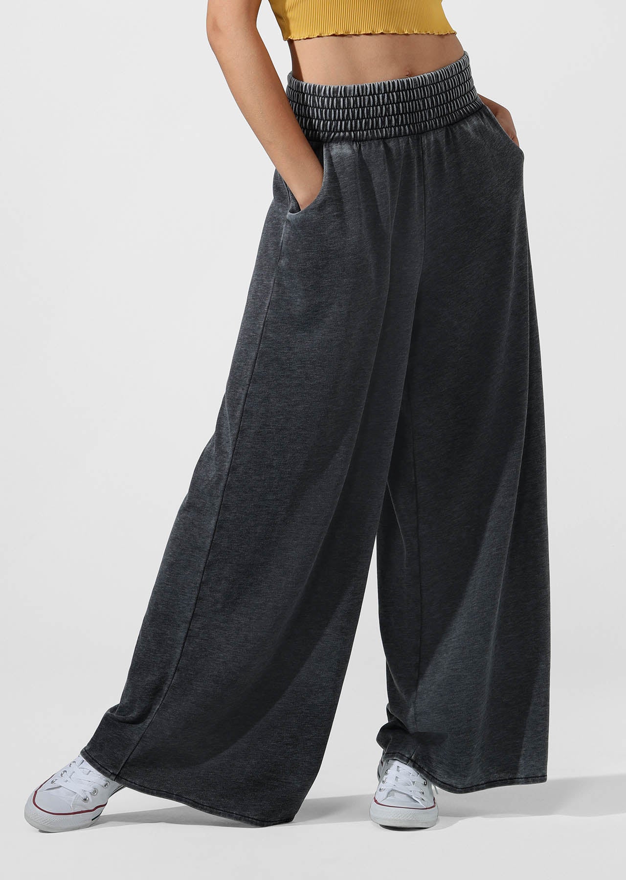 Lorna Jane Bliss Full Length Pants - Washed Out Black
