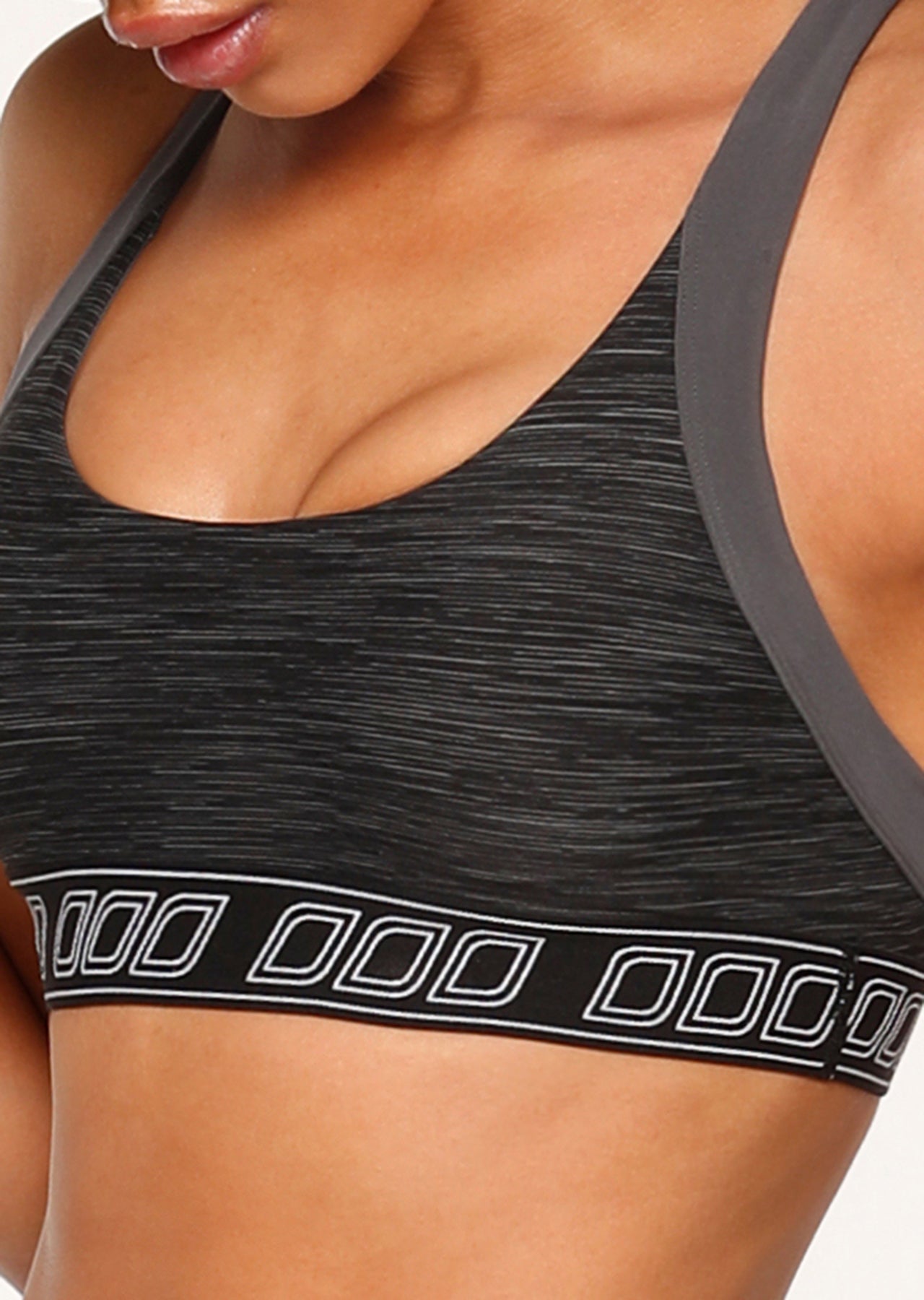 Lorna Jane Brace Sports Bra - Black Marl