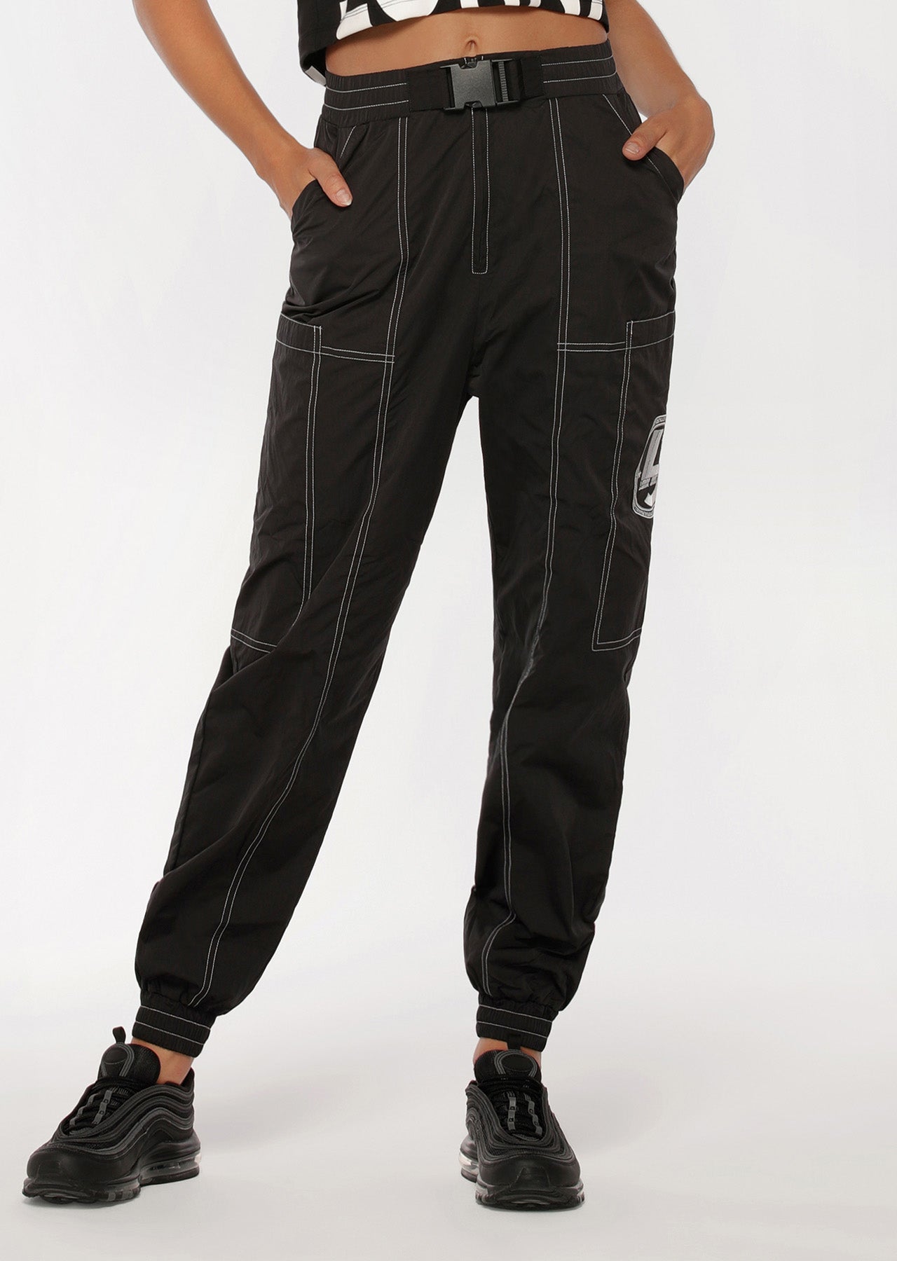 Lorna Jane Buckle Active Utility Pants - Black