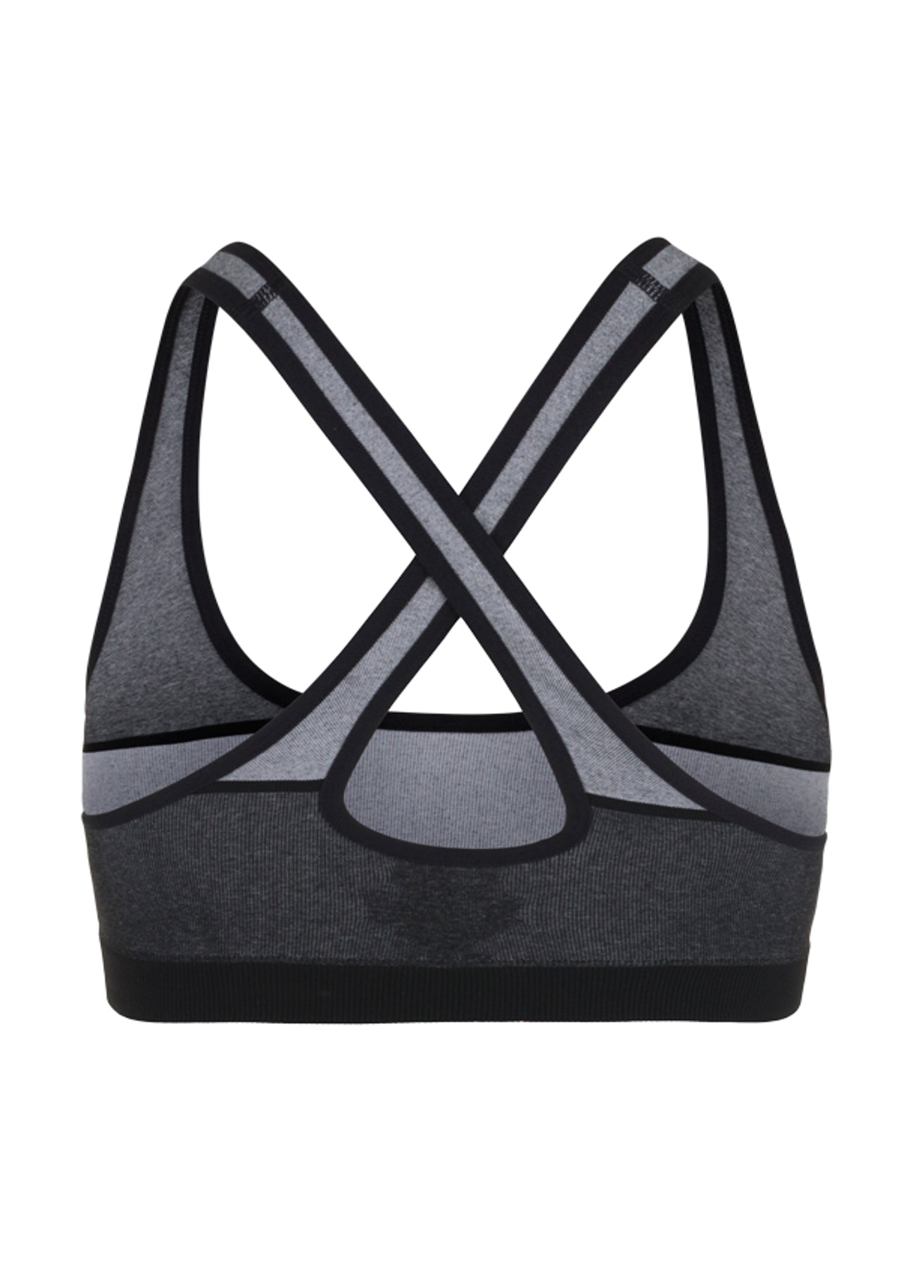 Lorna Jane Cadance Active Seamless Bra - Char/Grey Marl/Black