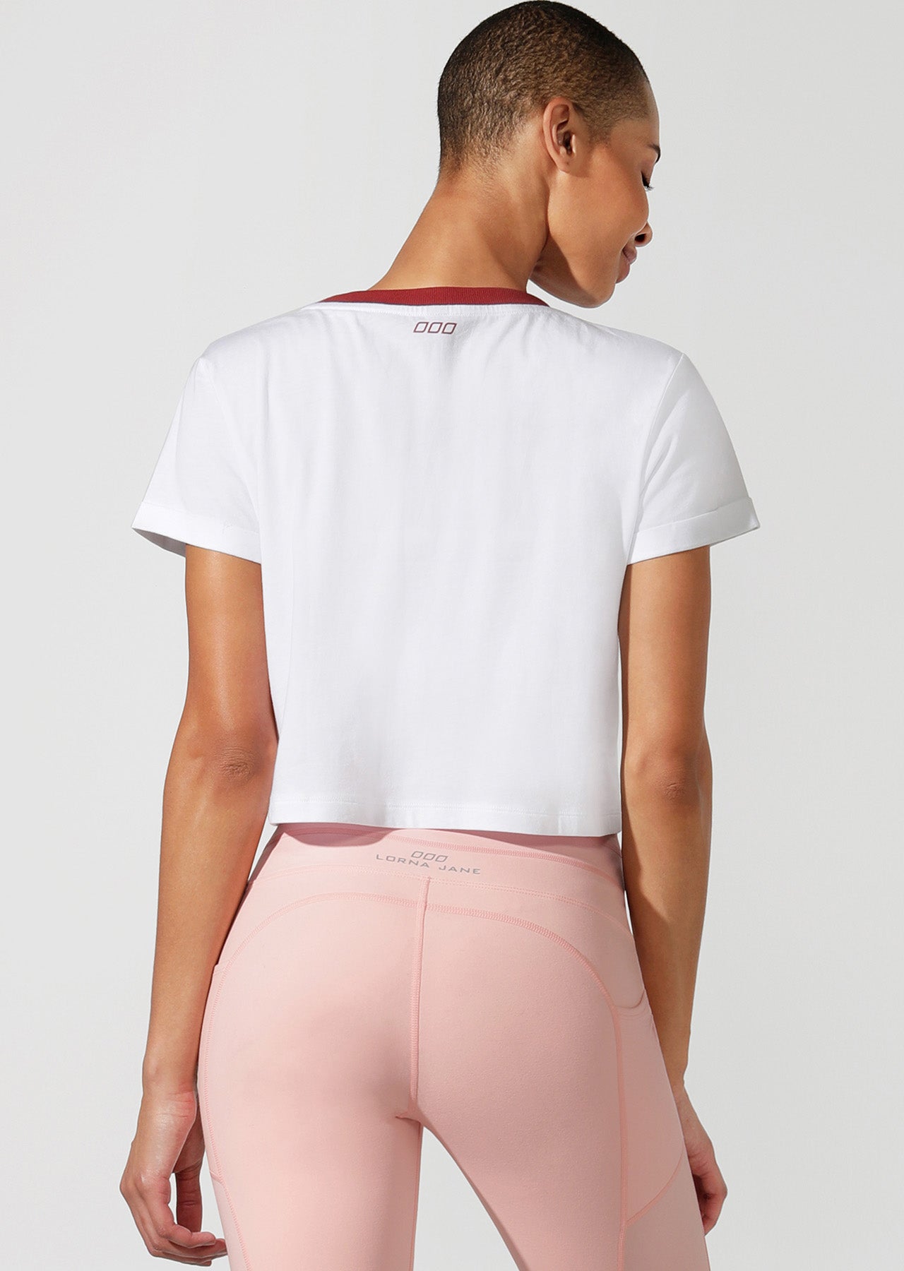 Lorna Jane Cali Cropped Short Sleeve Tee - White