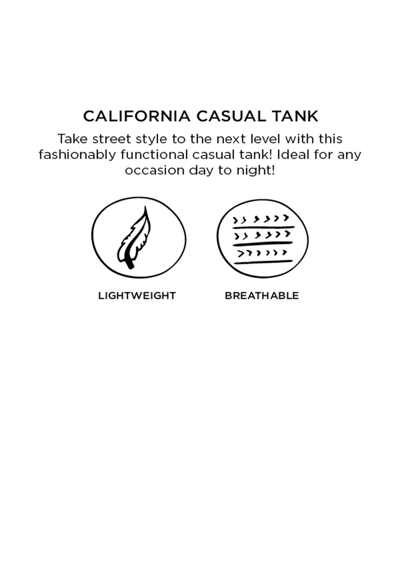 Lorna Jane California Casual Tank - White/Black Stripe