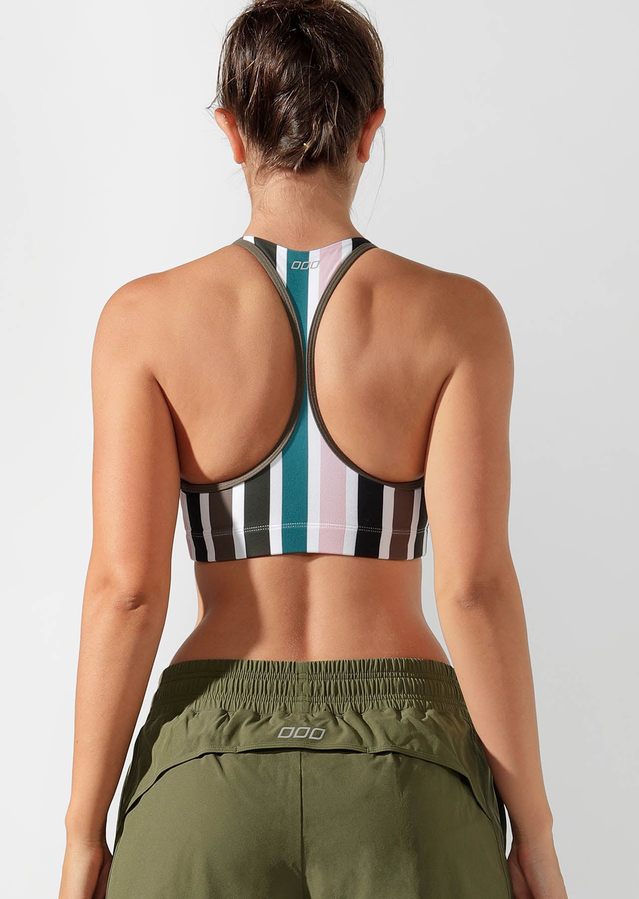 Lorna Jane Candy Comfort Sports Bra - Candy Stripe Print