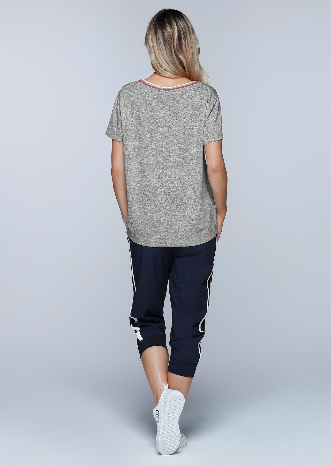 Lorna Jane Charlotte Tee - Snow Grey Marl
