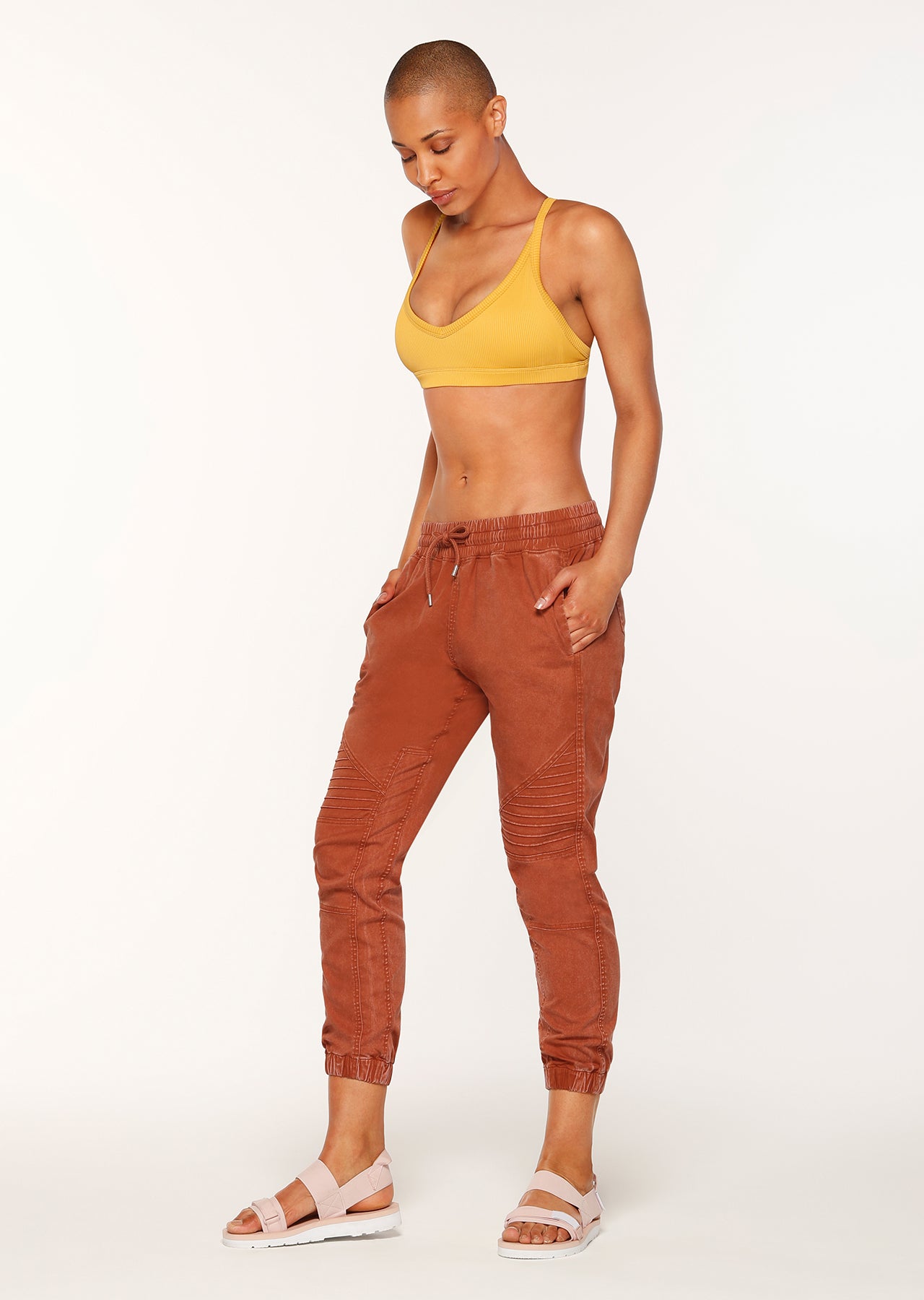 Lorna Jane Classic Easy Wear F/L Pants - RUST