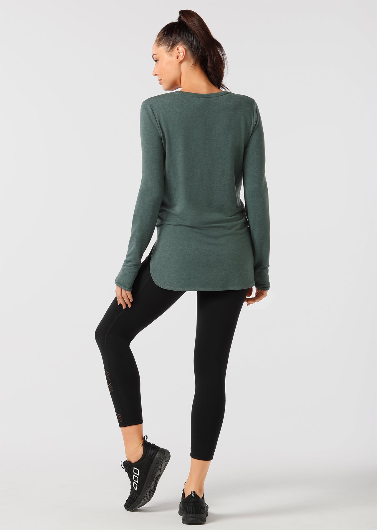 Lorna Jane Classic L/Slv Active Top - Military Marl