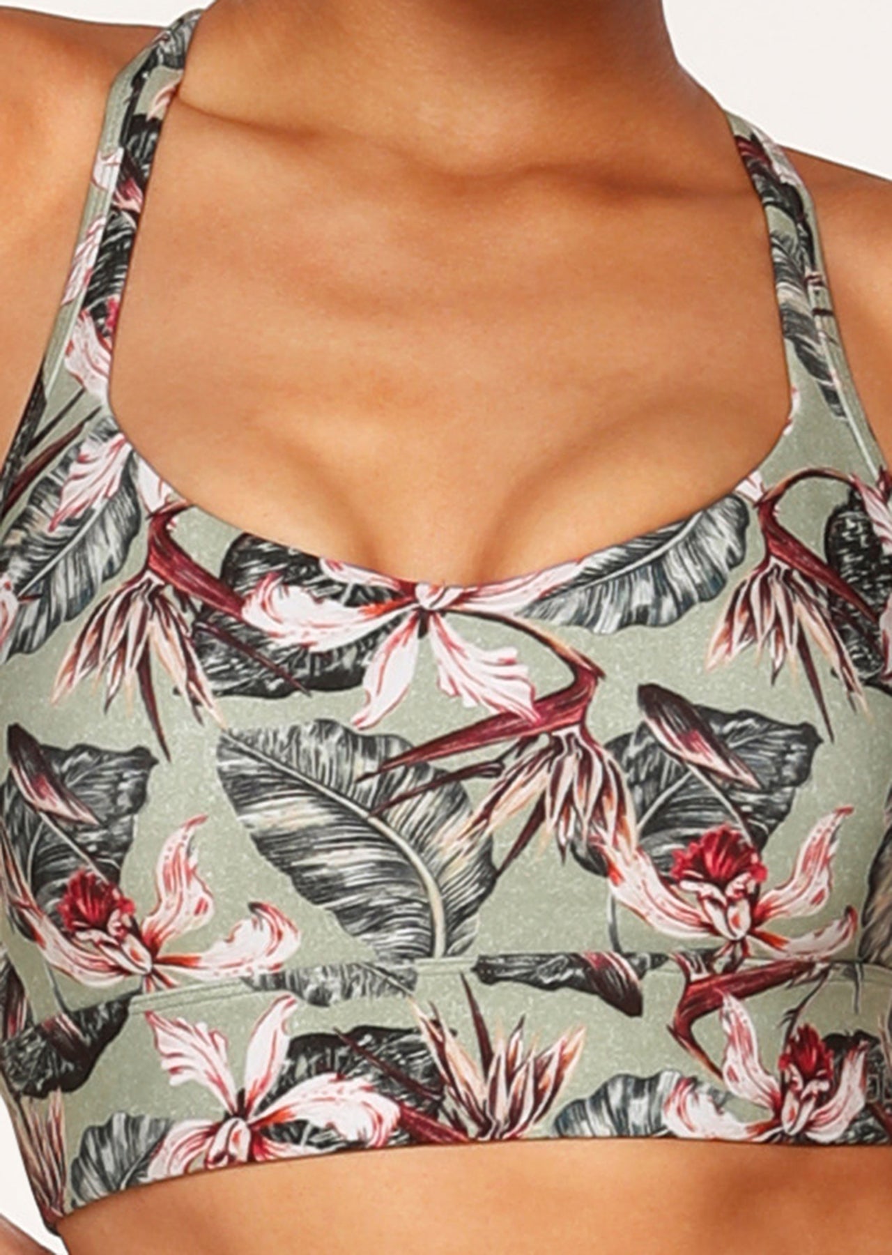 Lorna Jane Compress And Compact Sports Bra - Vintage Bloom Print