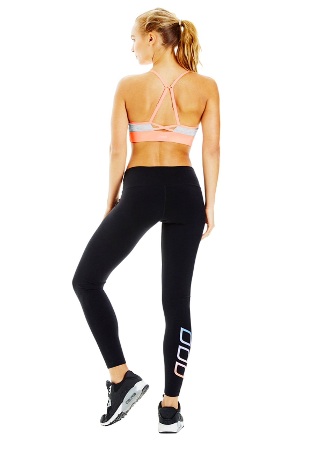Lorna Jane Cosmic Sports Bra - Grey Marl Stripe