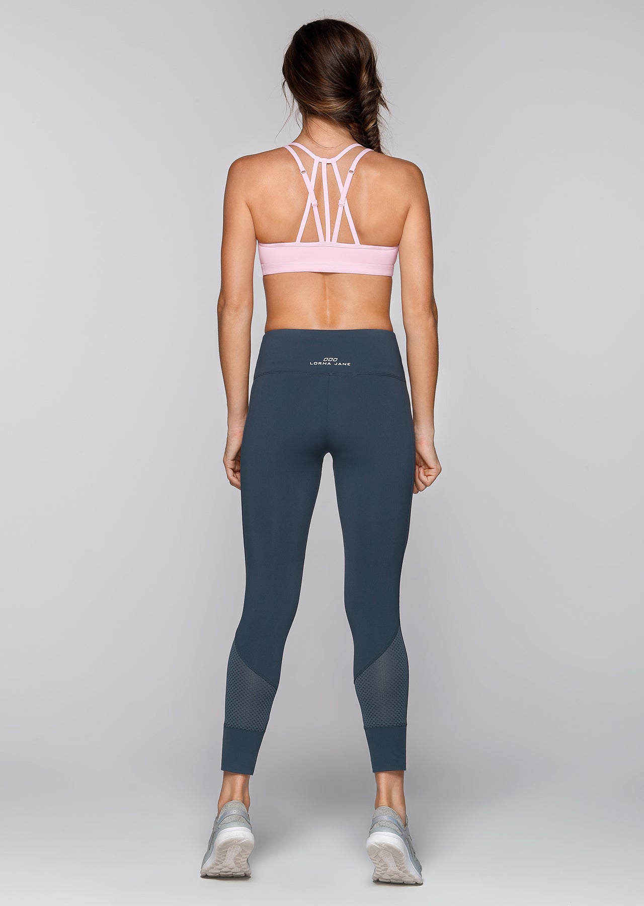 Lorna Jane Crescent Sports Bra - Romance Pink Marl