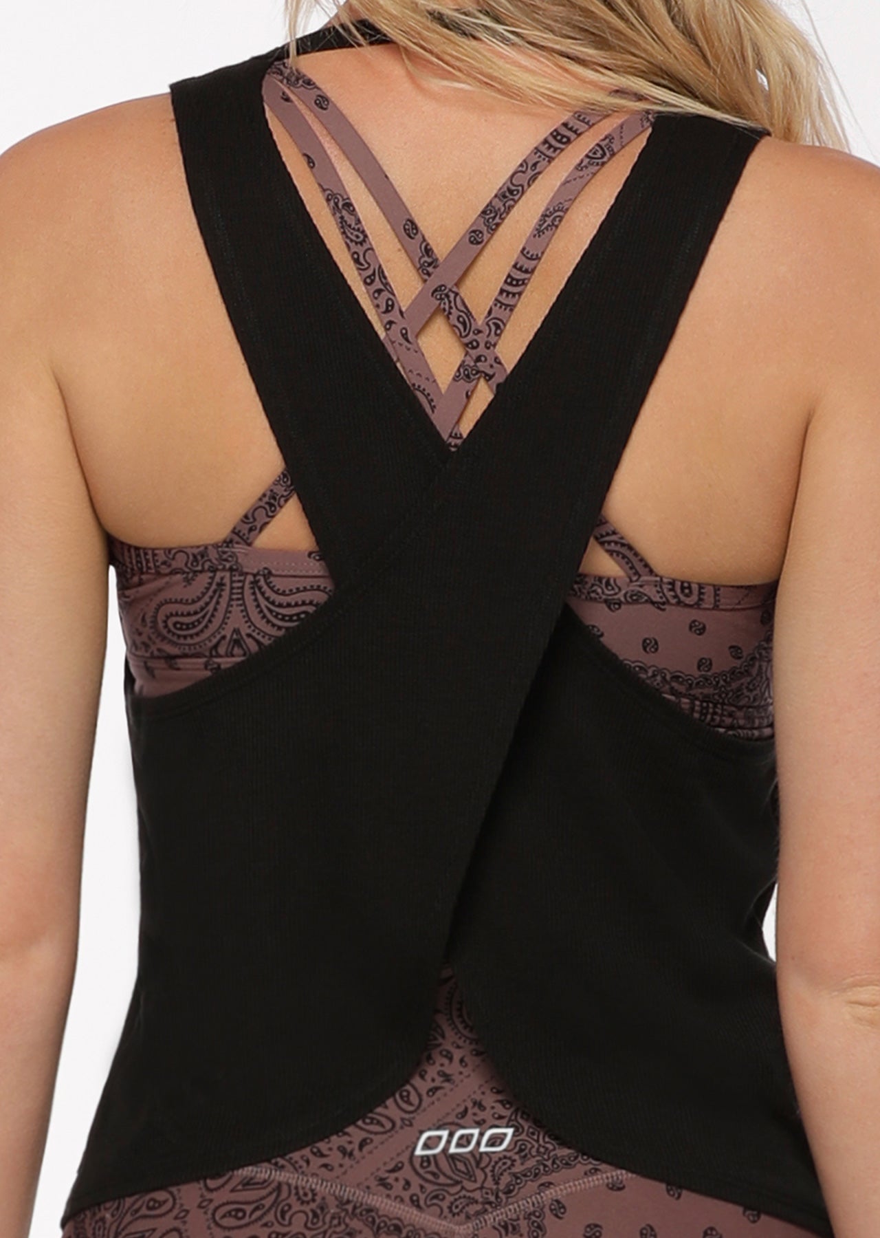 Lorna Jane Criss Cross Tank - Black