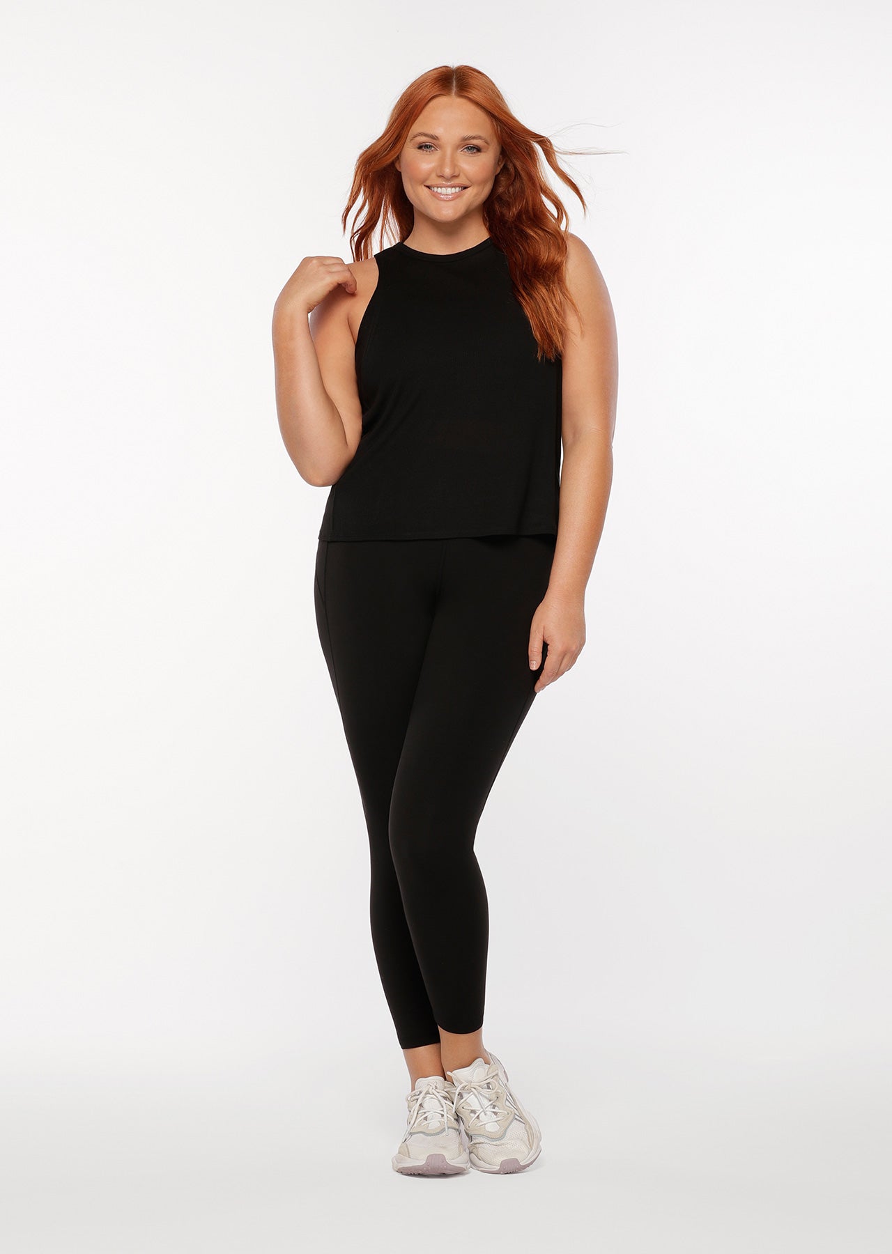 Lorna Jane Criss Cross Tank - Black