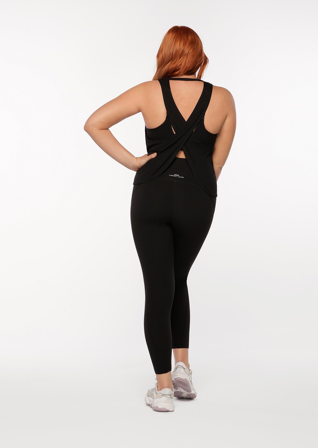 Lorna Jane Criss Cross Tank - Black