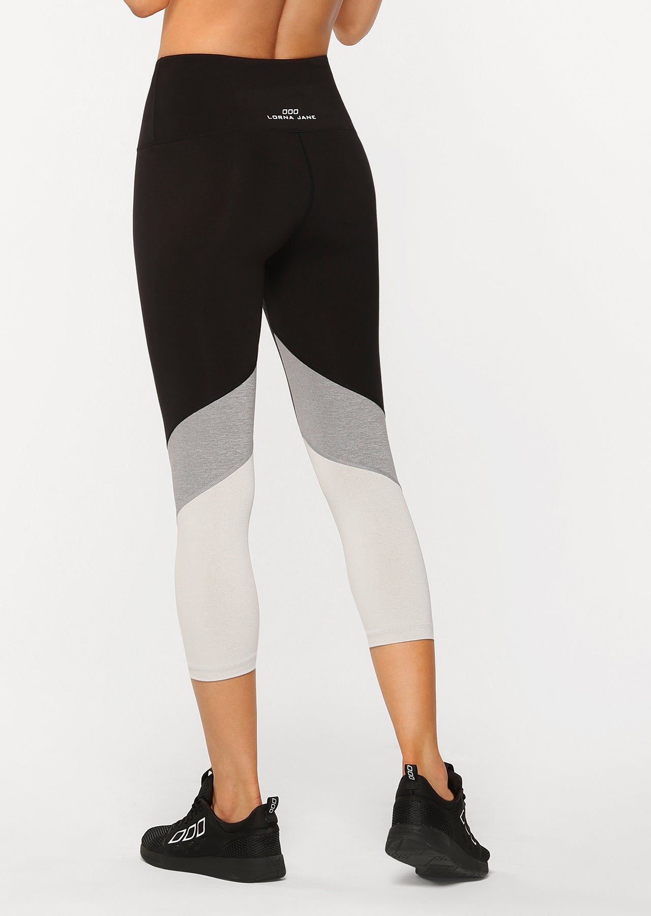 Lorna Jane Crunch Time Core 7/8 Tight - Black/Grey Marl