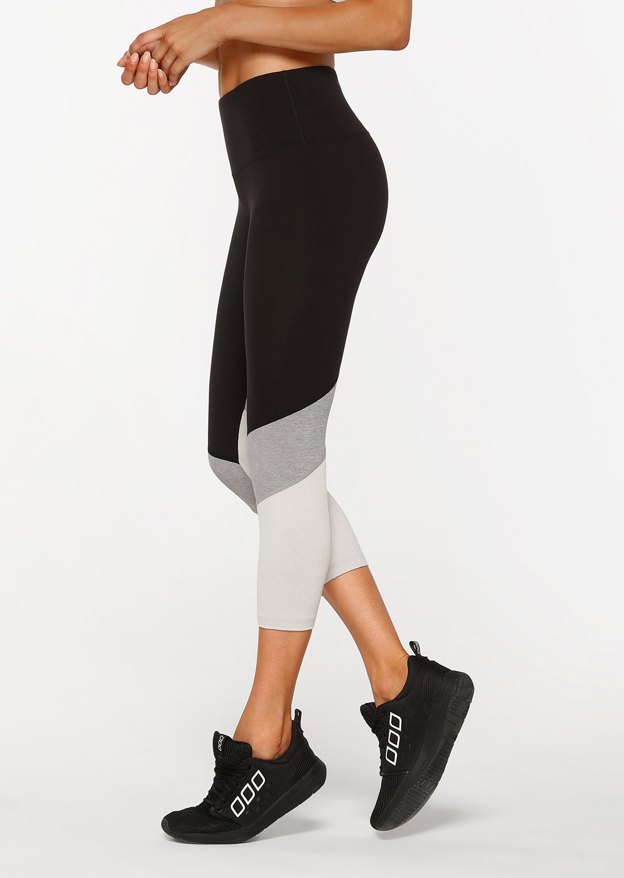 Lorna Jane Crunch Time Core 7/8 Tight - Black/Grey Marl