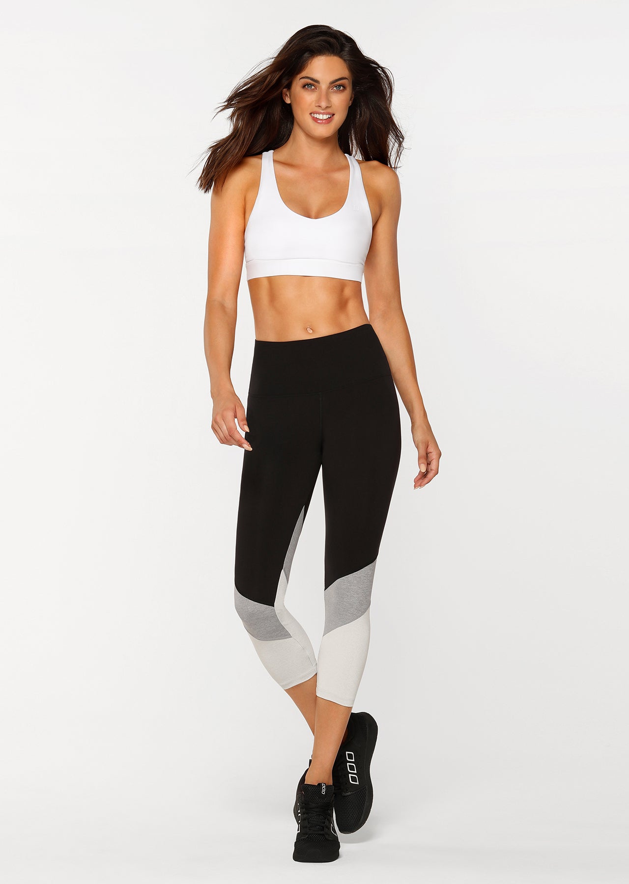 Lorna Jane Crunch Time Core 7/8 Tight - Black/Grey Marl