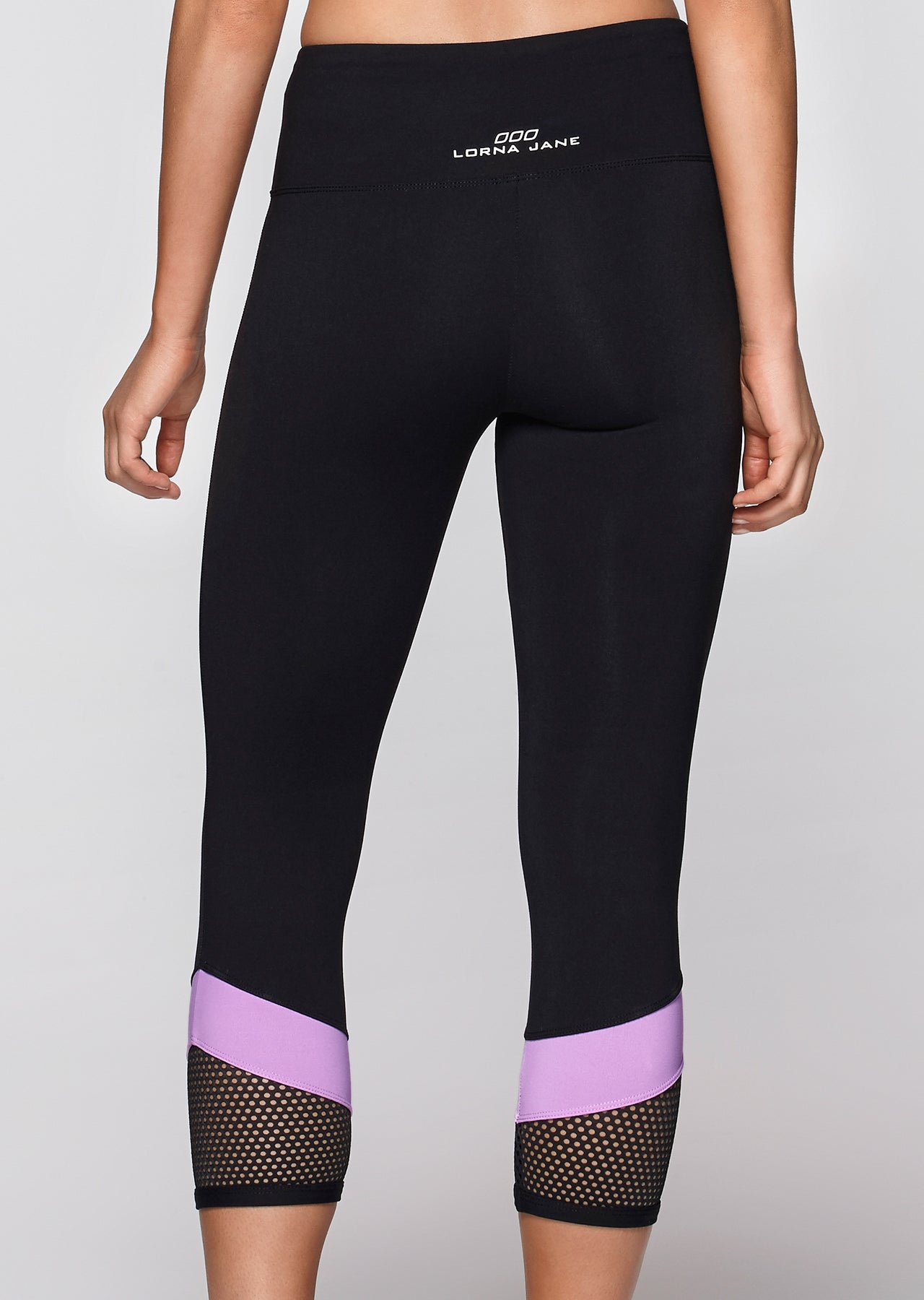 Lorna Jane Desire 7/8 Core Tight - Black/Soft Lilac