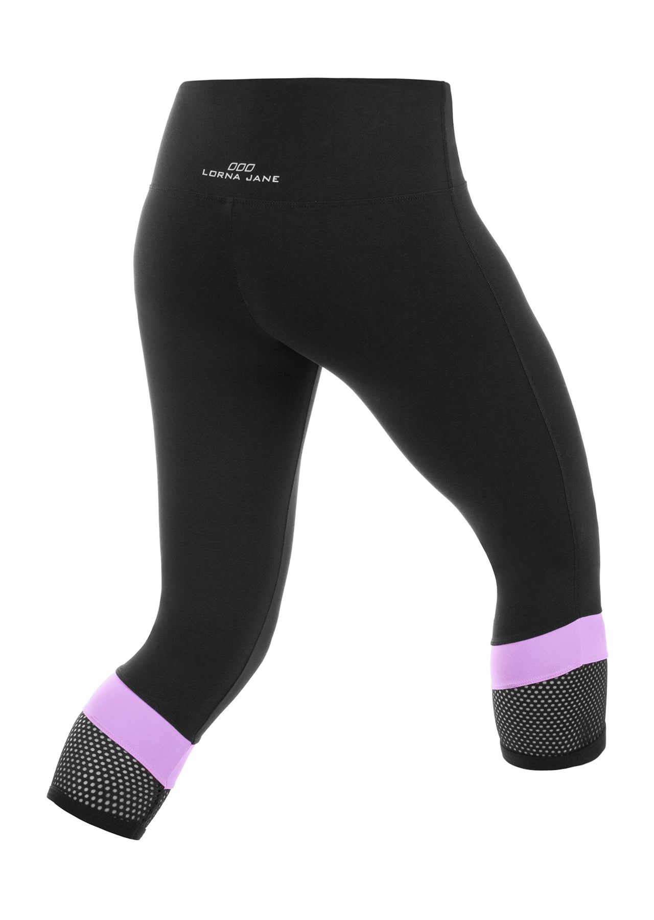 Lorna Jane Desire 7/8 Core Tight - Black/Soft Lilac