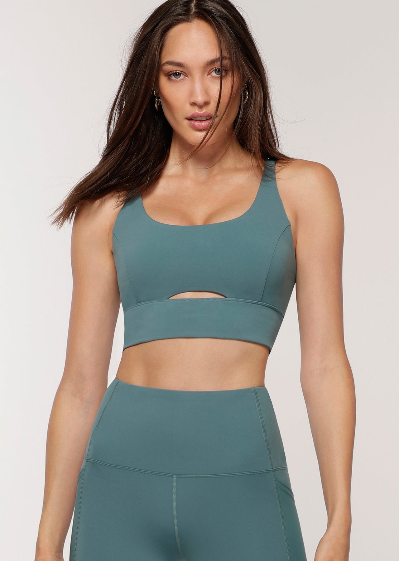 Lorna Jane Recycled Long Line Loop Bra - Agave Teal