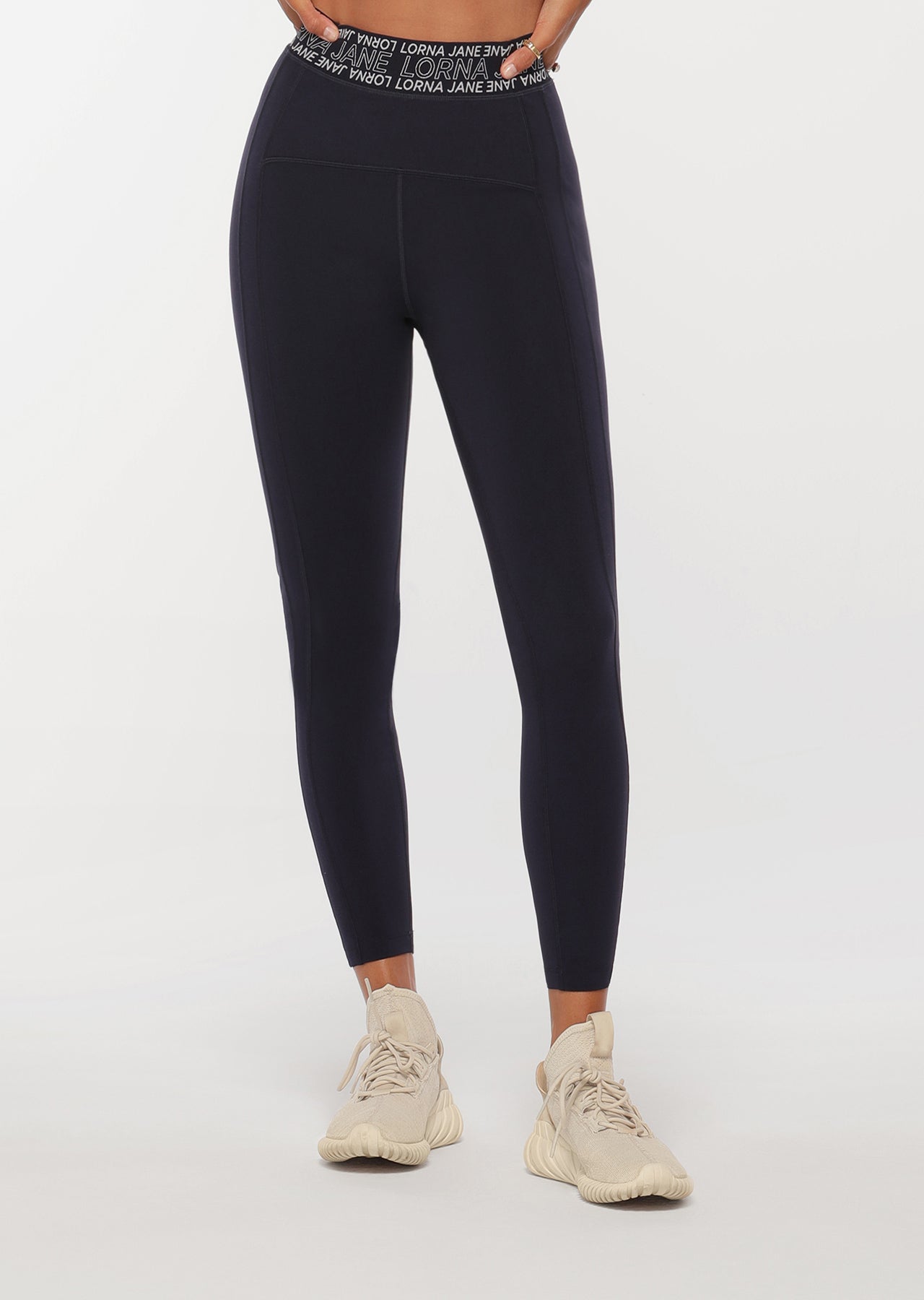 Lorna Jane Recycled Phone Pocket Ankle Biter Leggings - French Navy