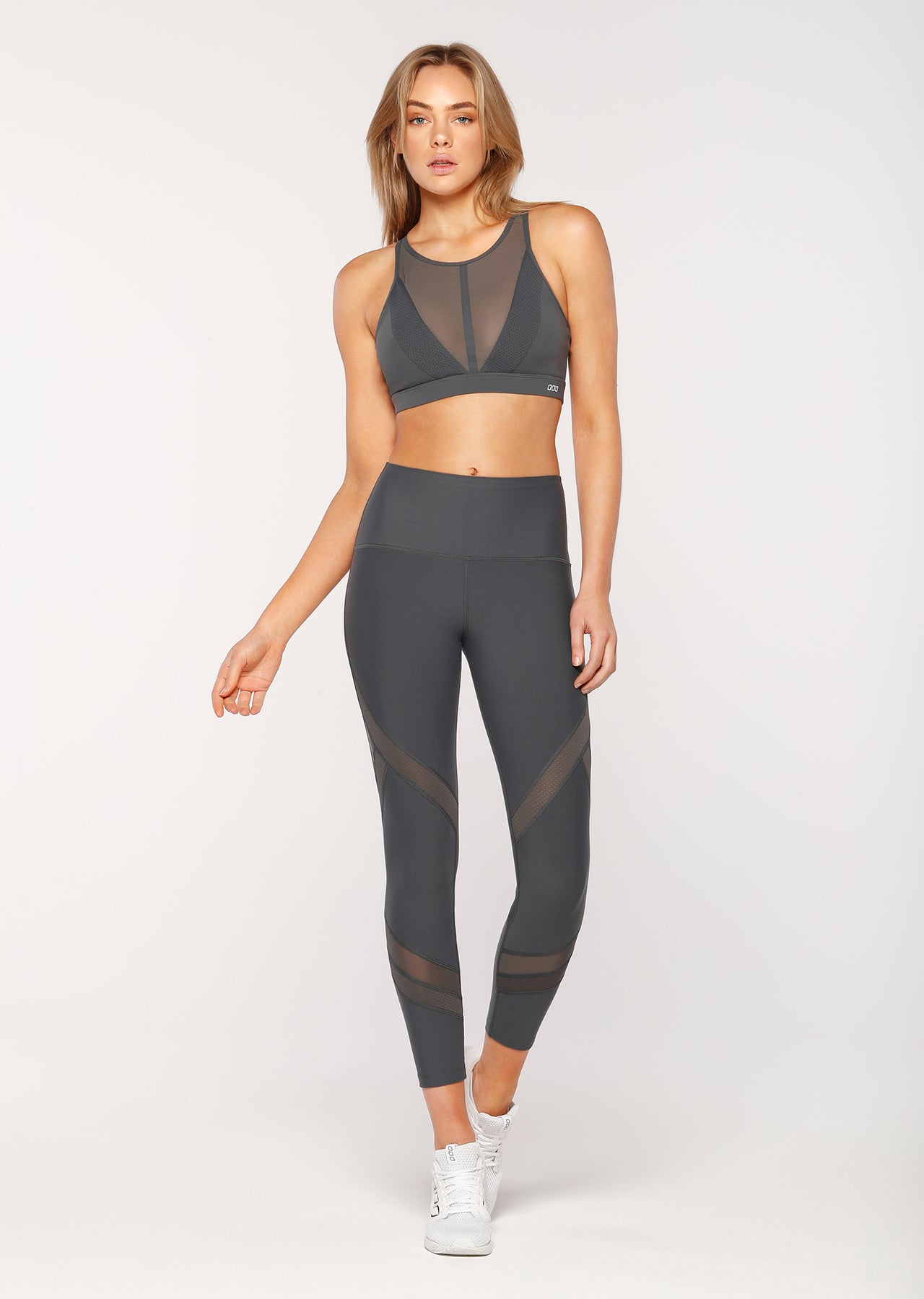 Lorna Jane Edge Sports Bra - Titanium