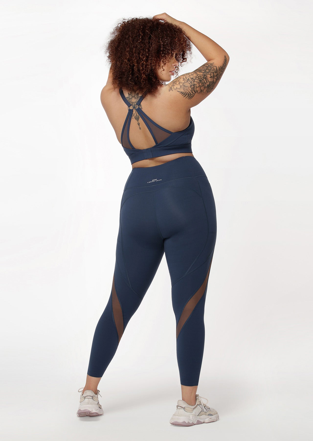 Lorna Jane Empower Phone Pocket Ankle Biter Leggings - Pebble Blue
