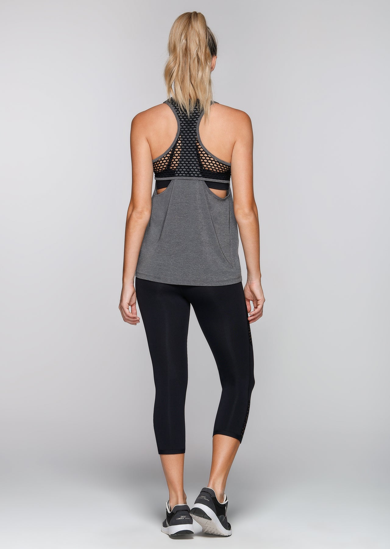 Lorna Jane Endurance Excel Run Tank - Char Marl