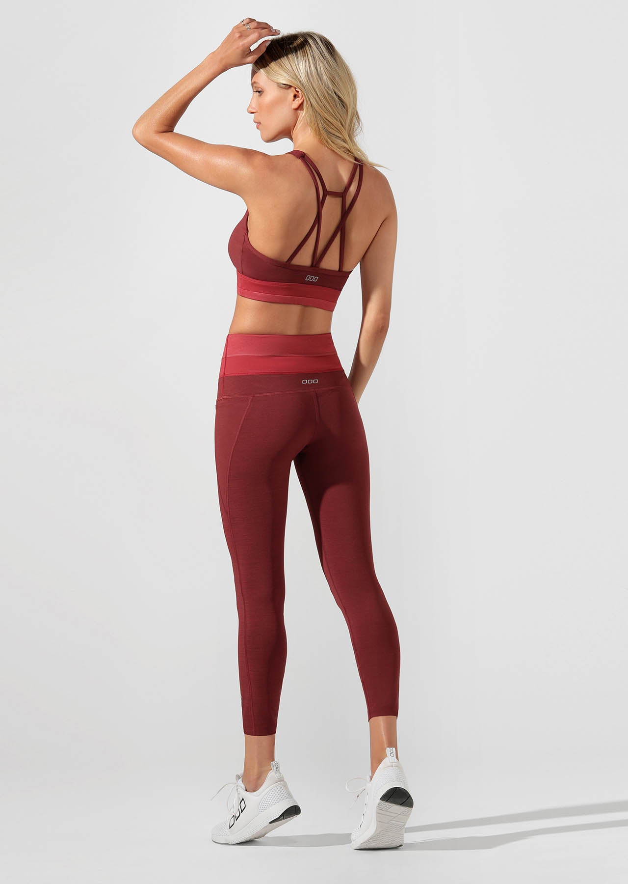 Lorna Jane Energise Core Ankle Biter Tight - Dark Red Marl