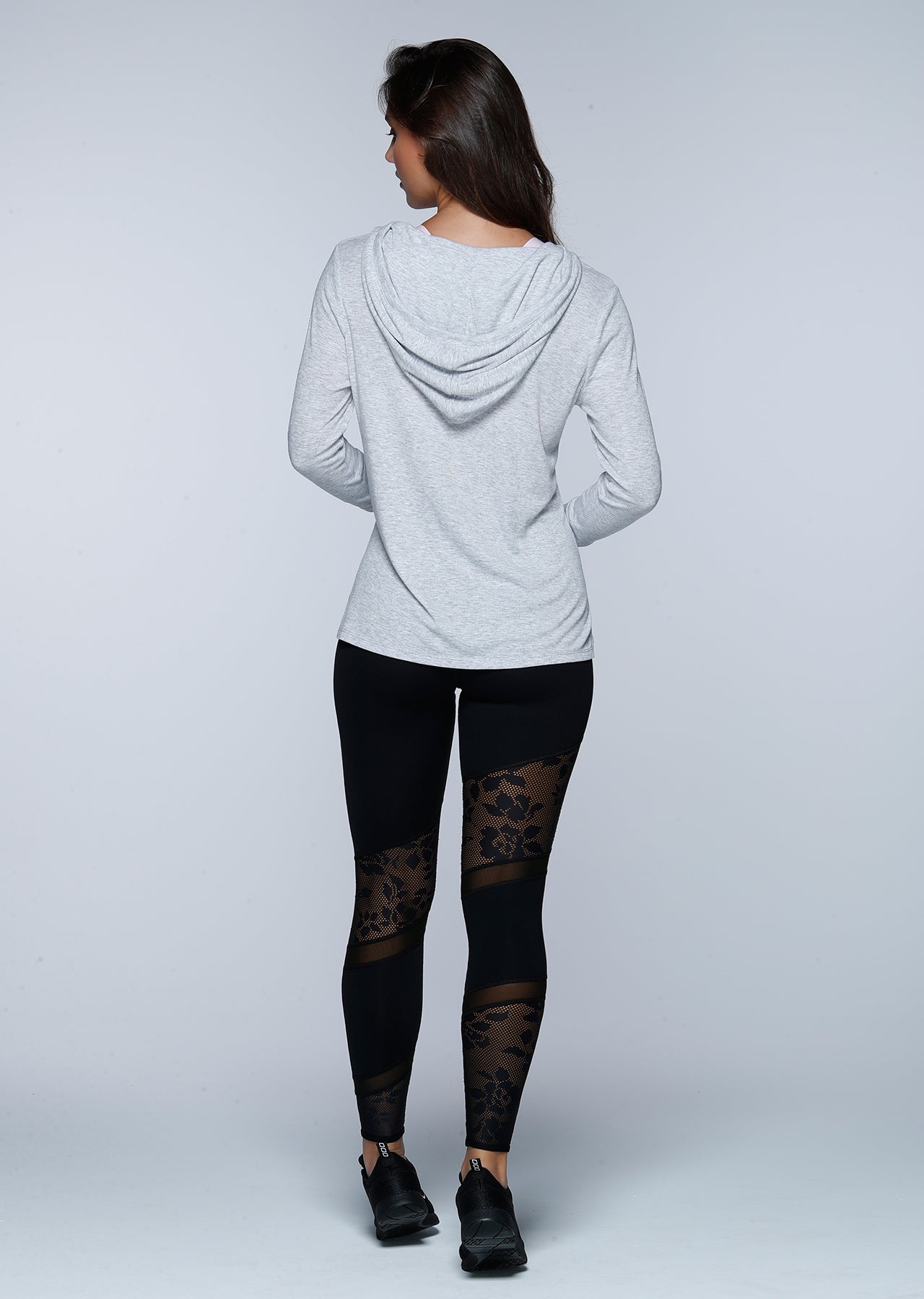 Lorna Jane Essential L/Slv Top - Light Grey Marl