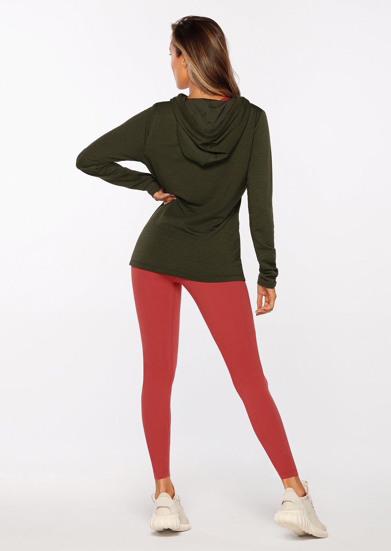 Lorna Jane Everyday Active Long Sleeve Hoodie - Dark Safari
