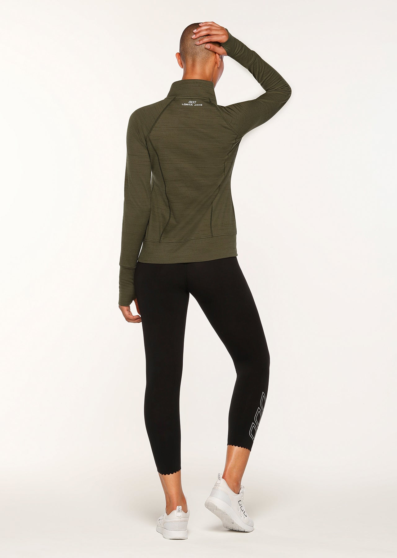 Lorna Jane Everyday Ease Active Zip Through - Luxury Green Marl