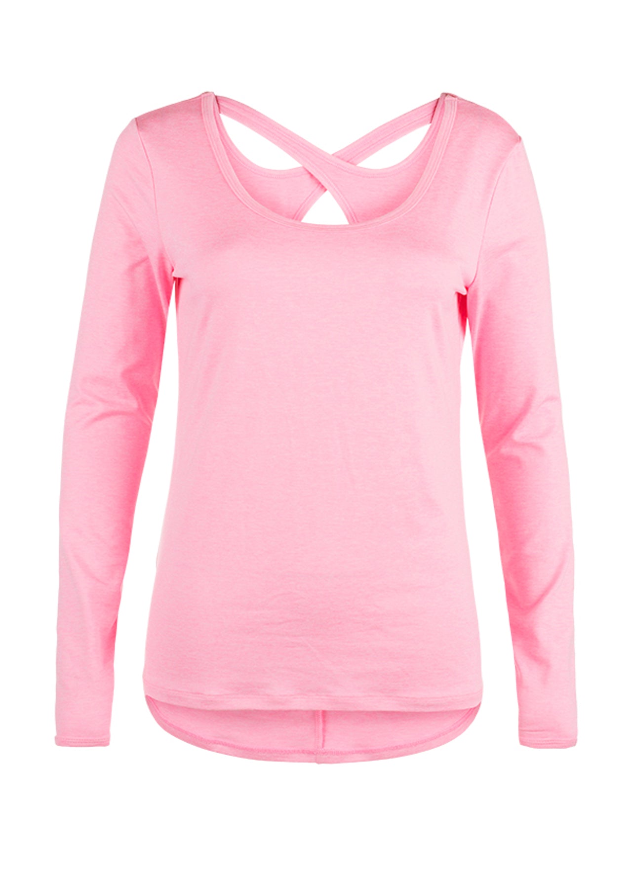 Lorna Jane Everyday L/Slv Excel Top - Pale Fairy Floss Marl