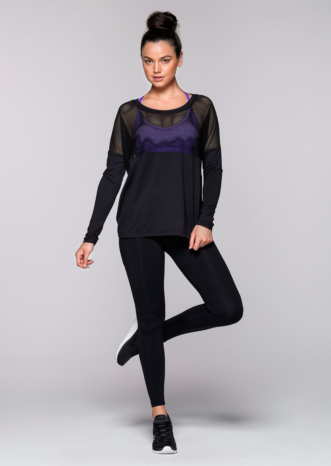 Lorna Jane Evolve L/Slv Excel Top - Black
