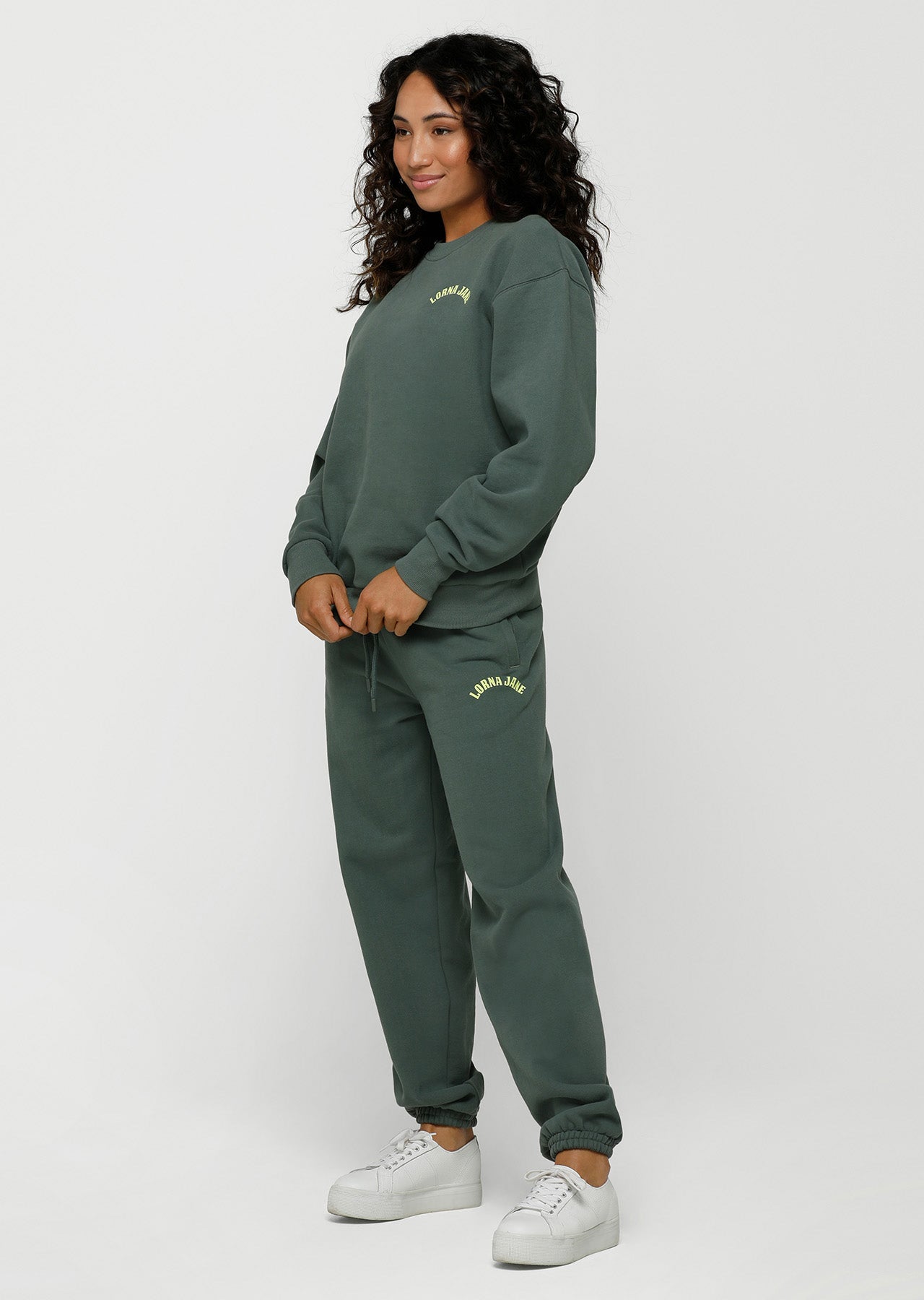 Lorna Jane Fastest Terry Track Pants - Military