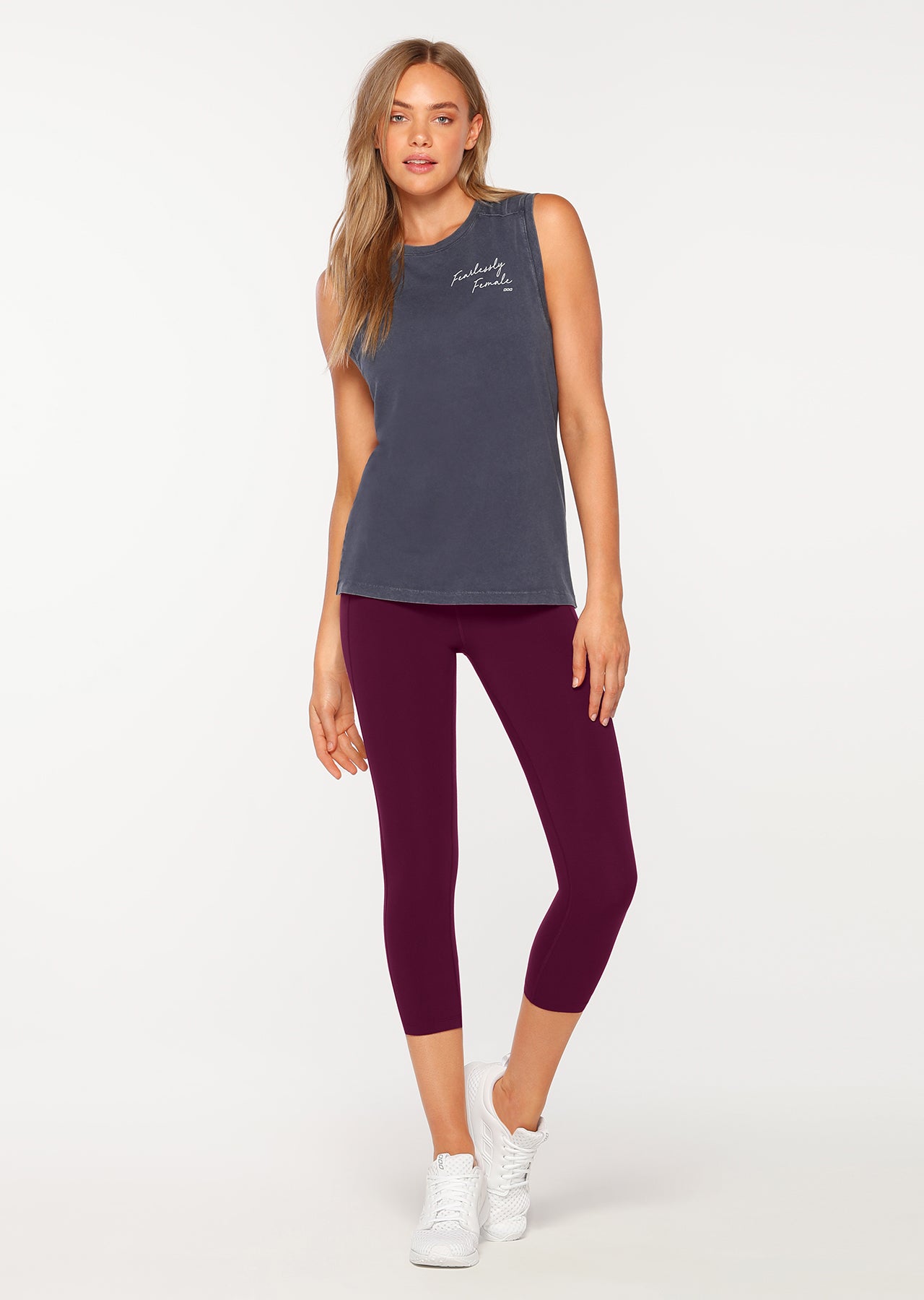 Lorna Jane Fearless Female Tank - Ash Blue