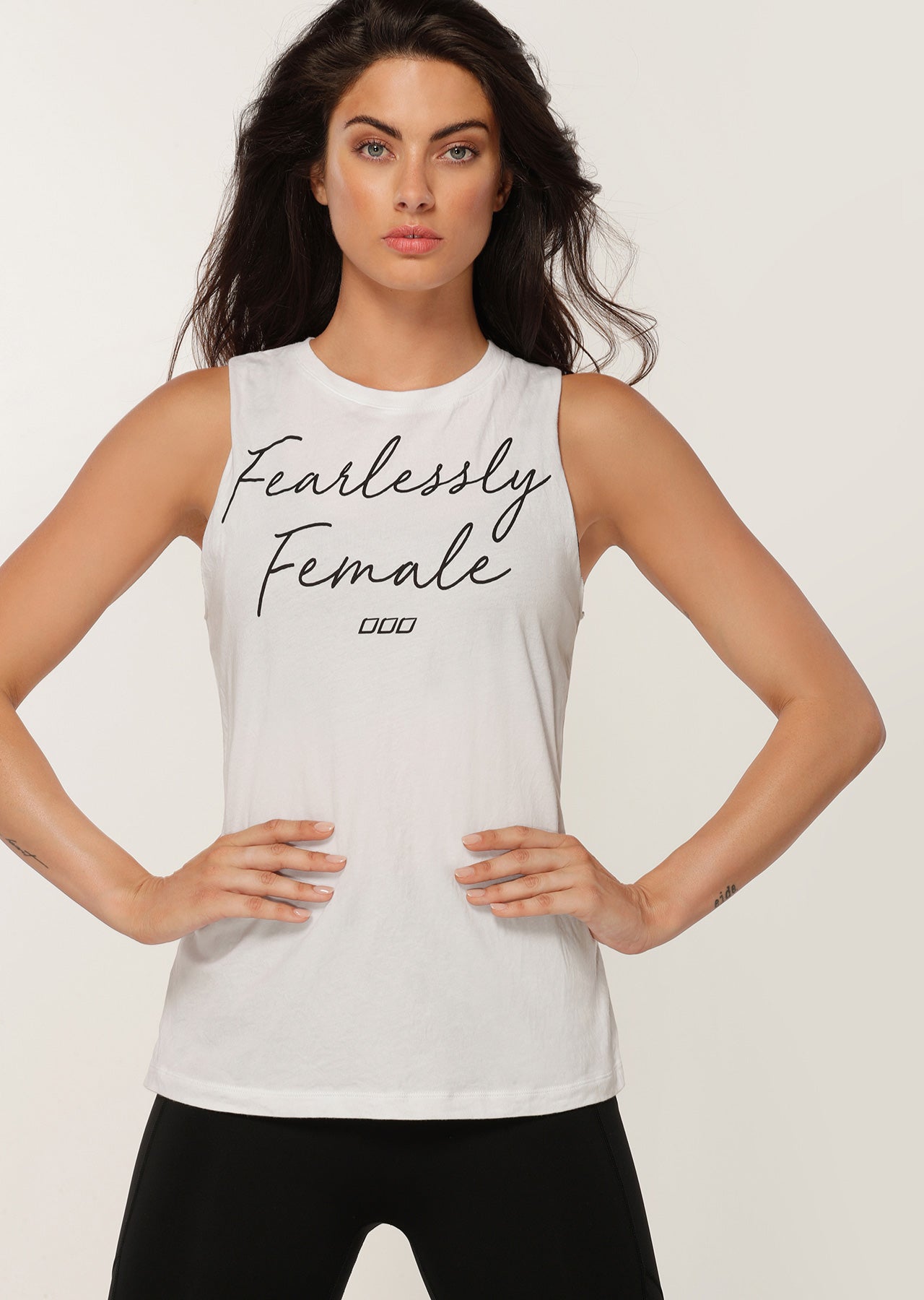 Lorna Jane Fearlessly Female Muscle Tank - White