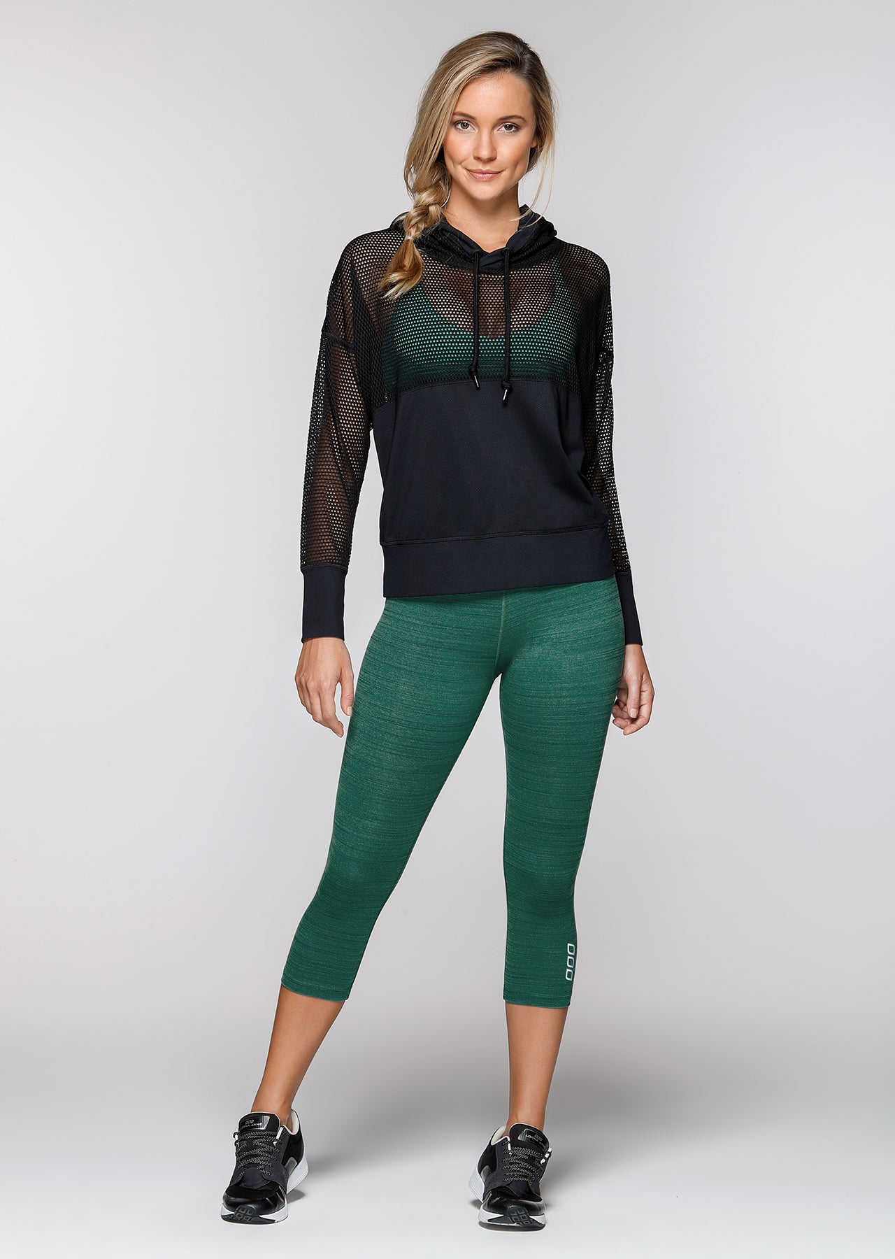 Lorna Jane Feel The Beat Cropped Hoodie - Black