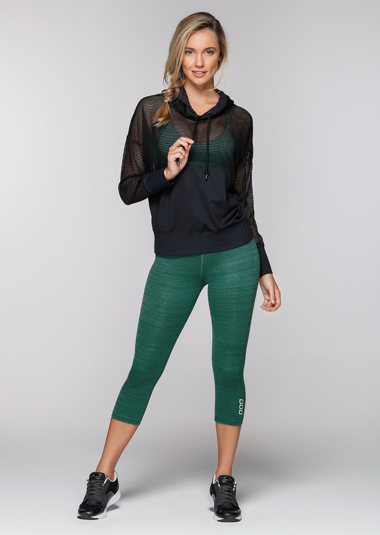 Lorna Jane Feel The Beat Cropped Hoodie - Black