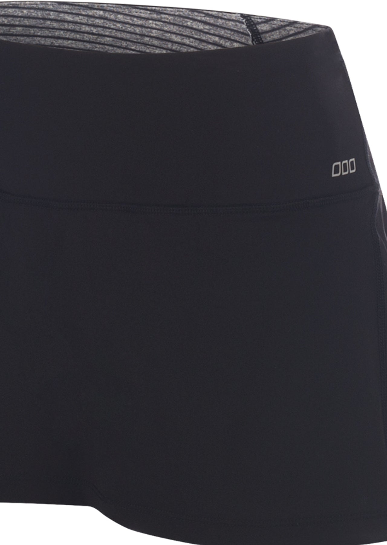 Lorna Jane Finesse Skort - Black/Black Marl Stripe