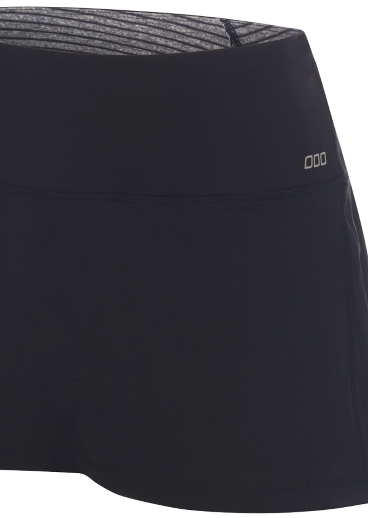 Lorna Jane Finesse Skort - Black/Black Marl Stripe