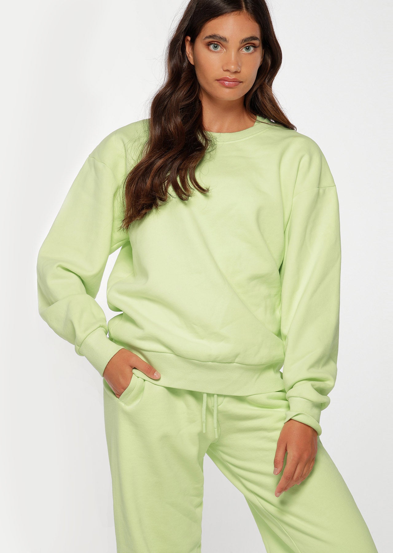 Lorna Jane Fire Line Sweat - Soft Lime