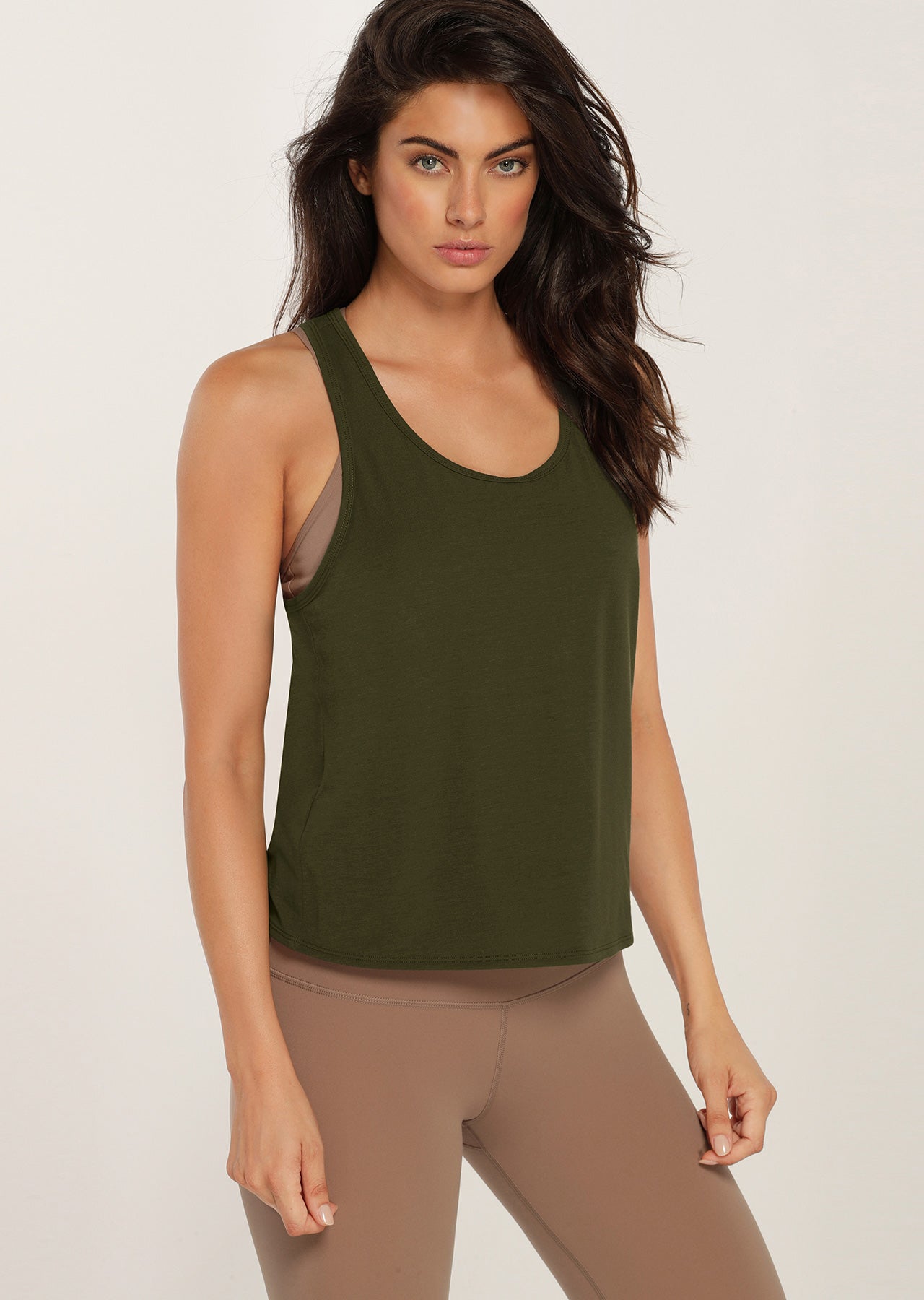 Lorna Jane Free Flow Open Back Active Tank - Luxury Green