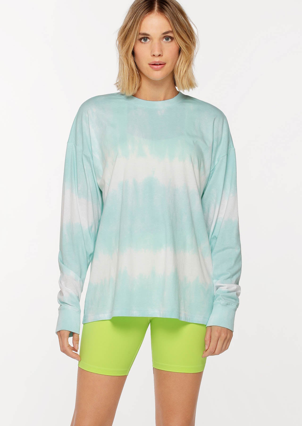 Lorna Jane Free Spirit Oversized Long Sleeve Top - Heavenly Tie Dye