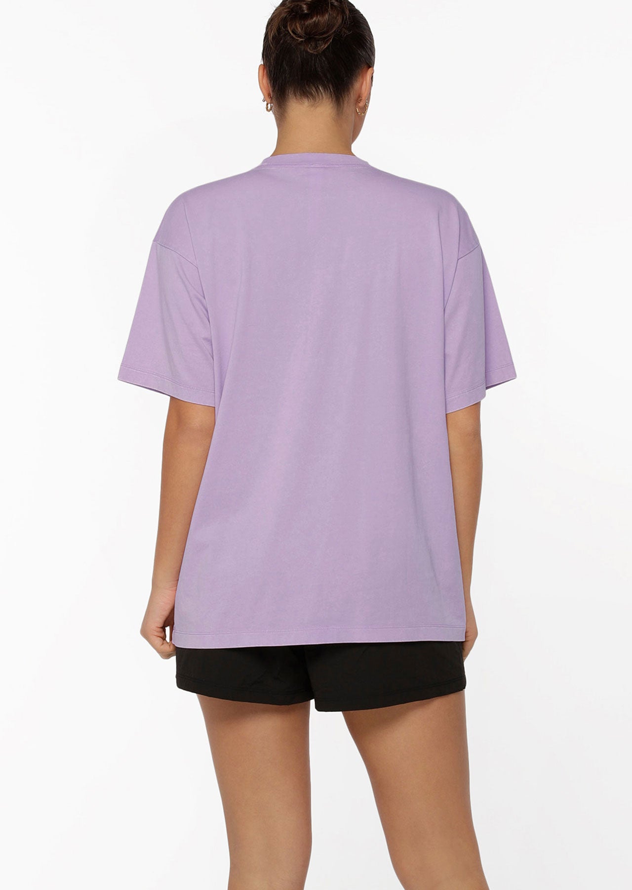 Lorna Jane Function Washed Boyfriend Tee - Washed Dusty Lilac