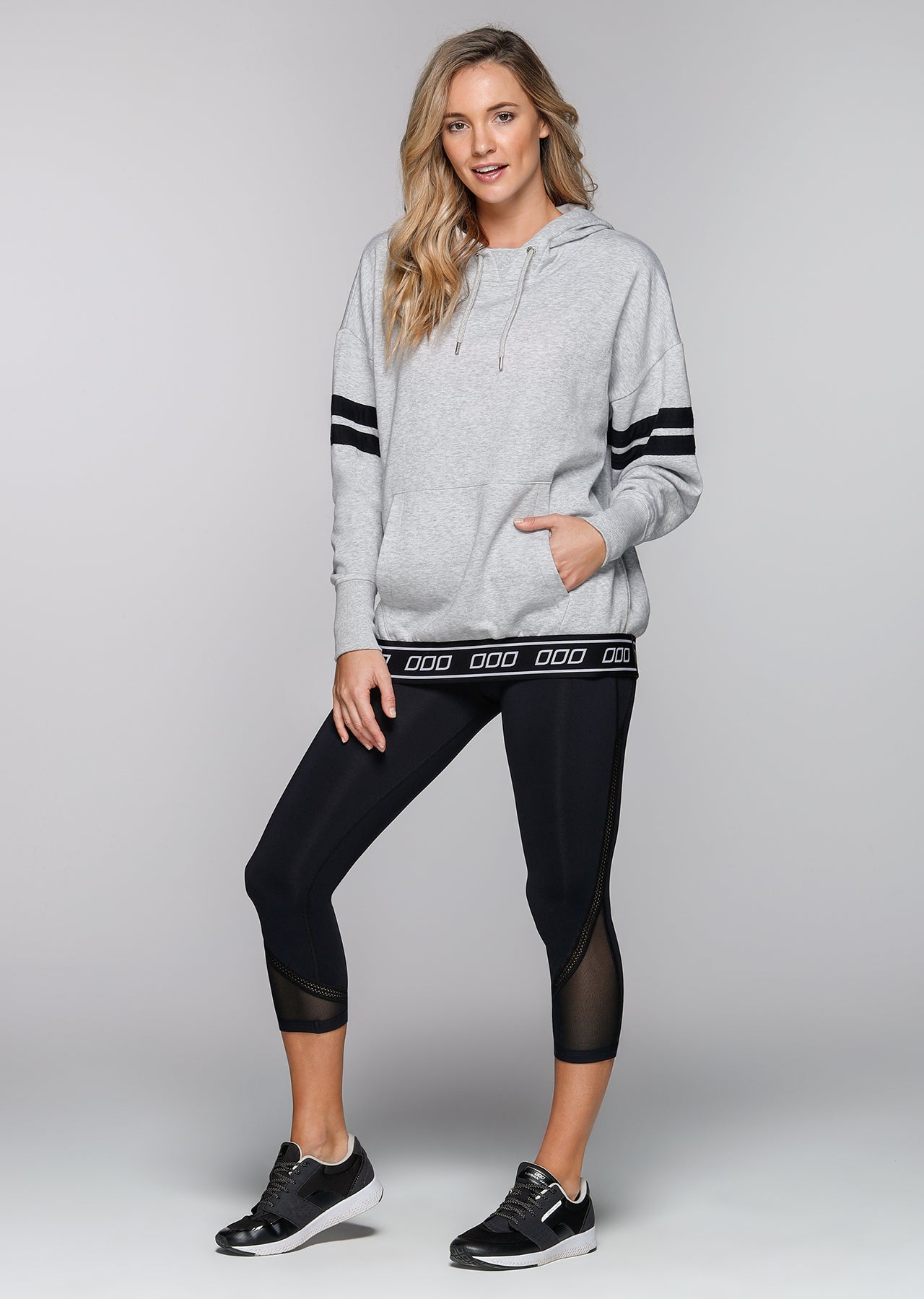 Lorna Jane Game Time Hoodie - Mid Grey Marl
