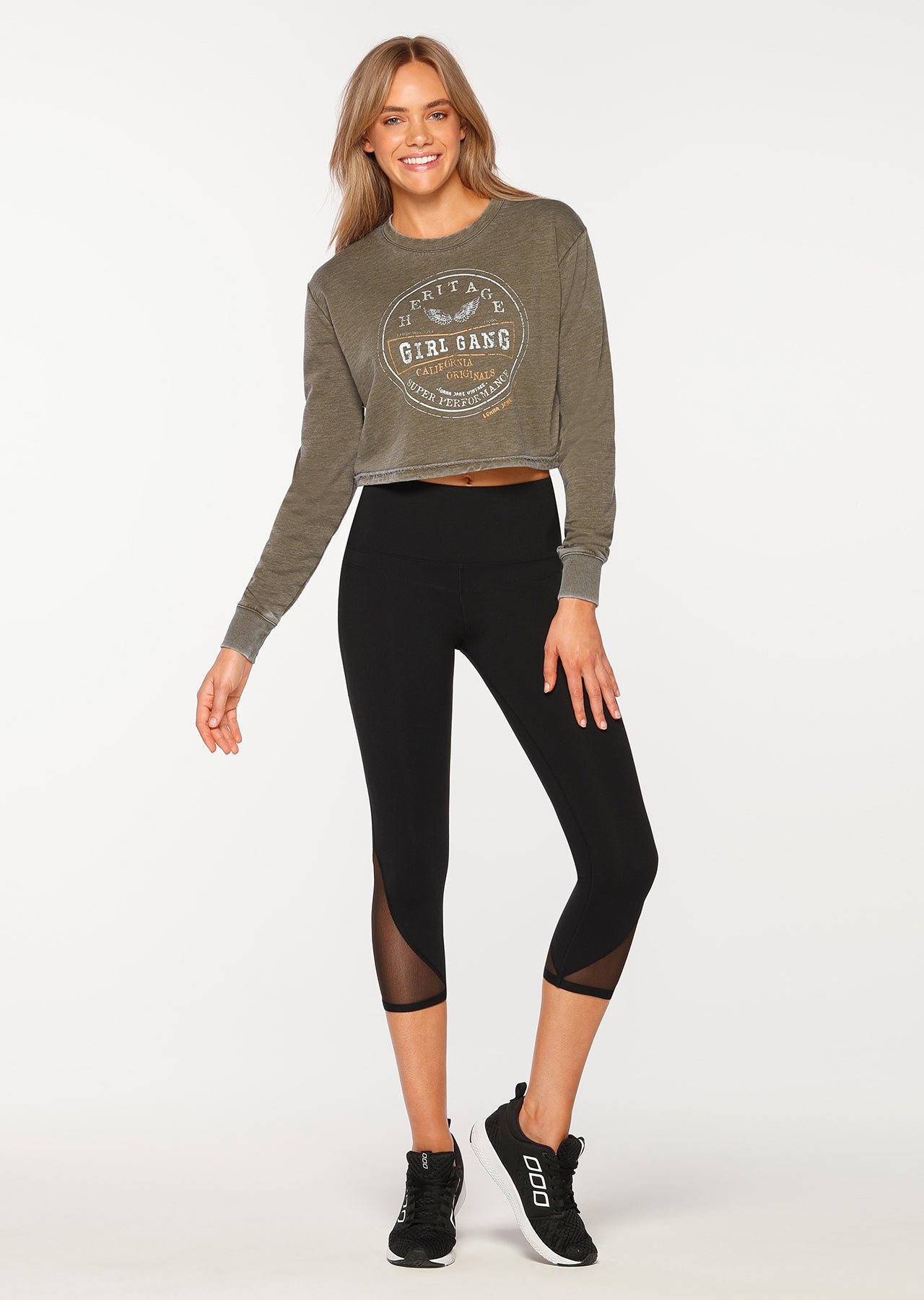 Lorna Jane Girl Gang Cropped Sweat - Hazel