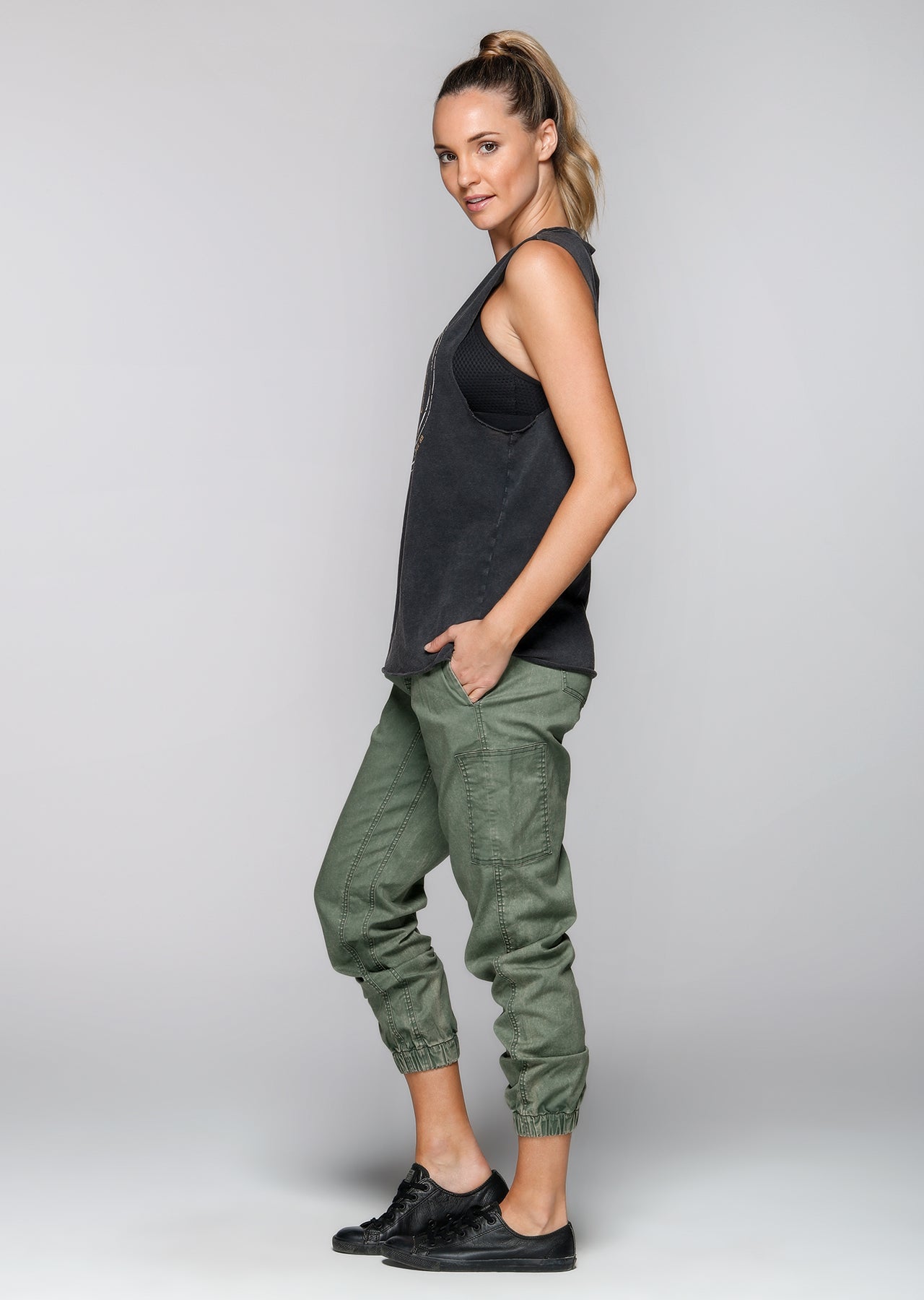 Lorna Jane Girl Gang Vintage Tank - Black